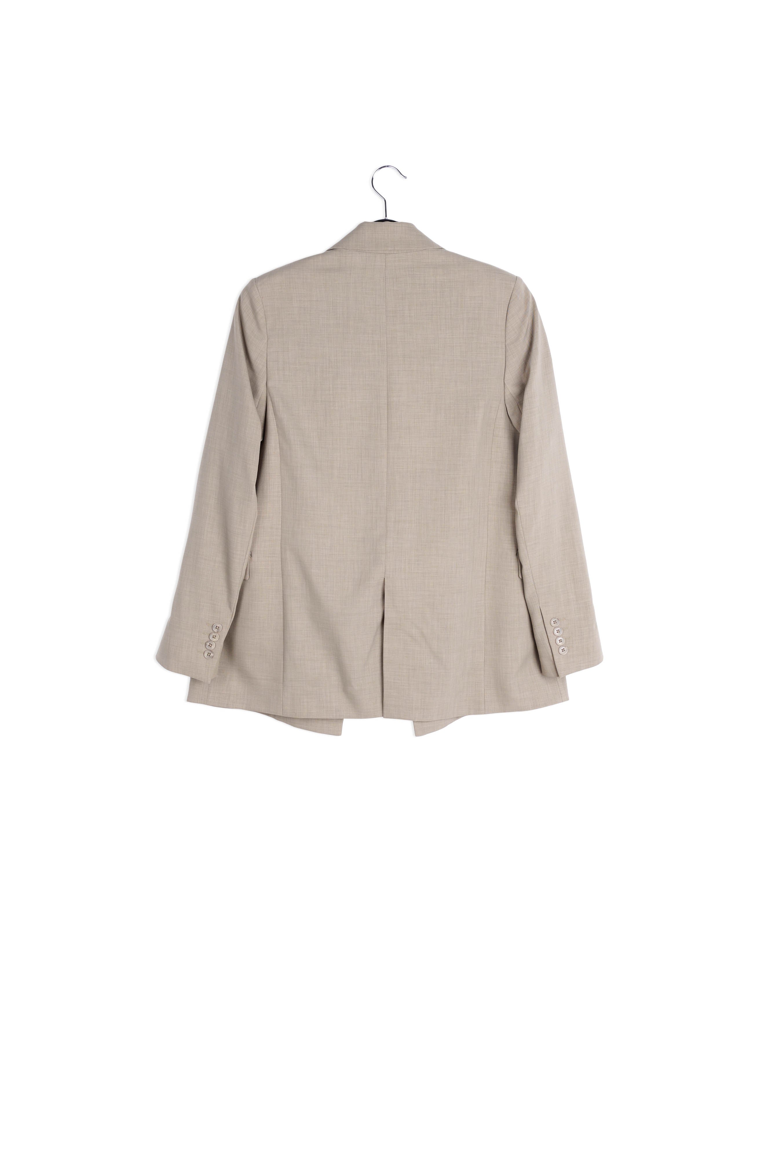 Khaki double-breasted blazer RE—SSENTIEL | Essentiel second hand