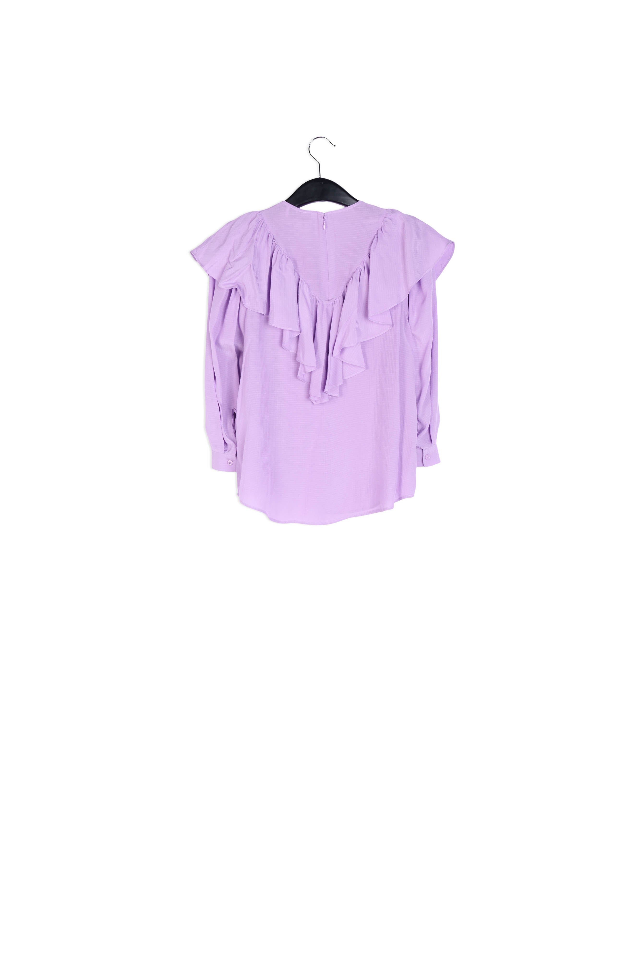 Lilac fluid loose-fit top with ruffles RE—SSENTIEL | Essentiel second hand