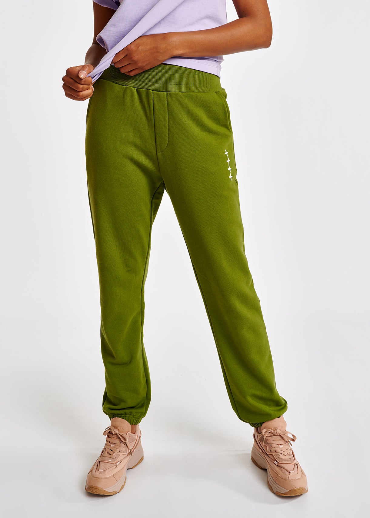 Bruine jogging in biokatoenen jersey RE—SSENTIEL | Essentiel second hand