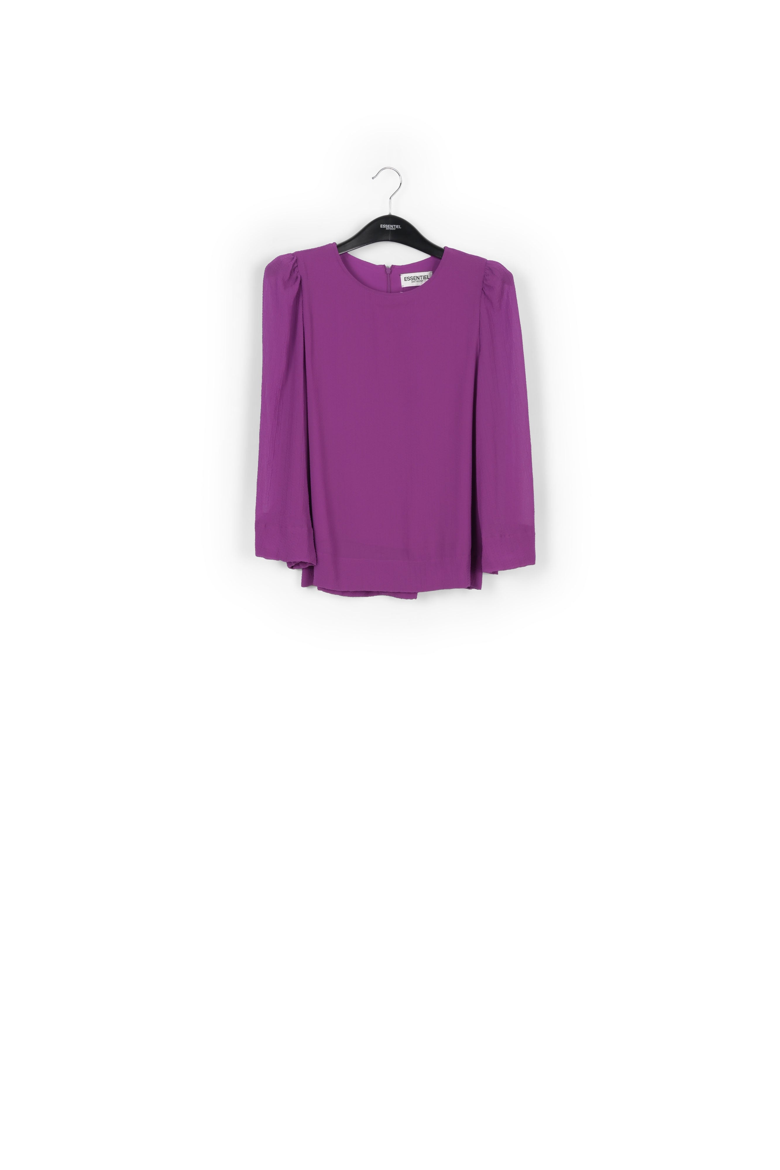 Purple top with puffed shoulders RE—SSENTIEL | Essentiel second hand