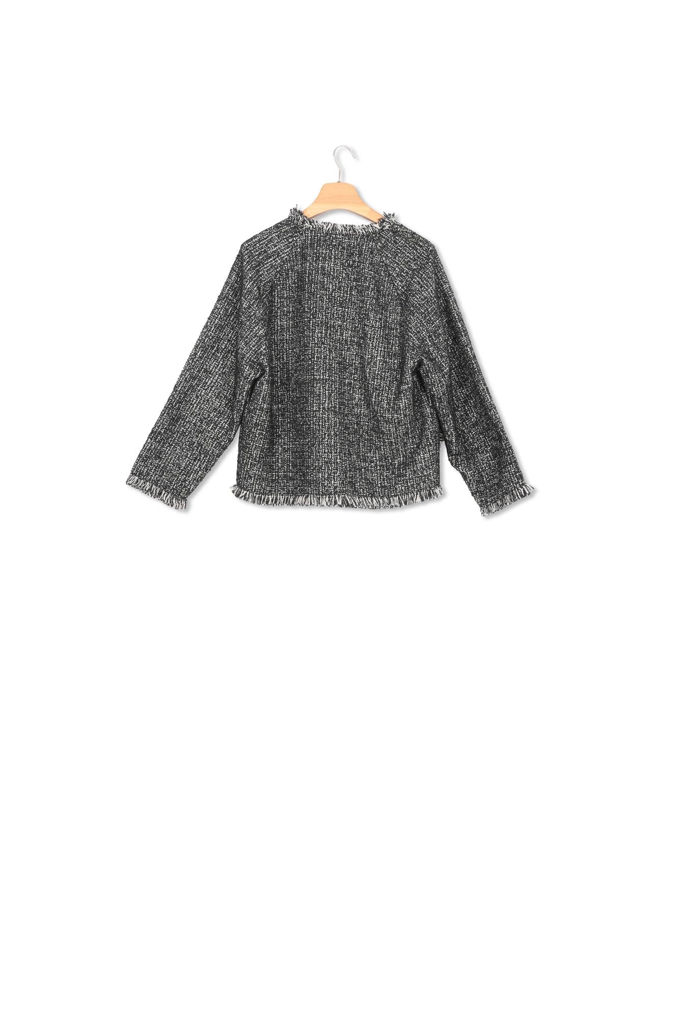 Black and white tweed jacket RE—SSENTIEL | Essentiel second hand