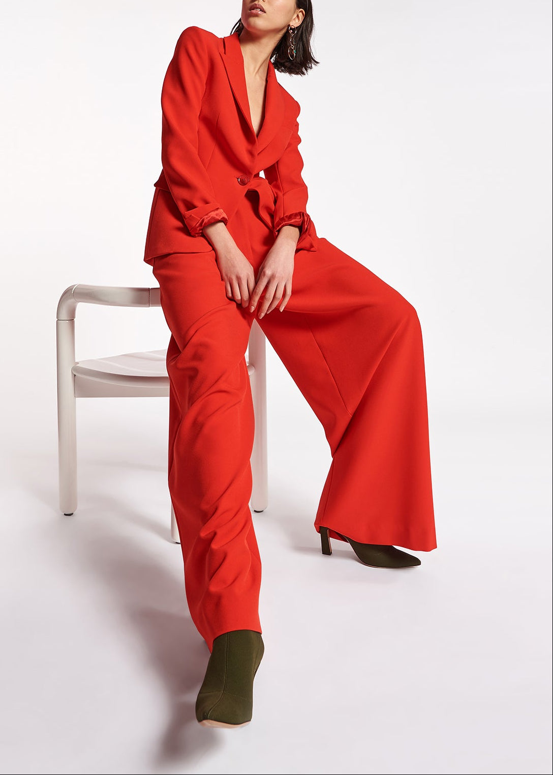 Veste rouge à  coupe ajustée RE—SSENTIEL | Essentiel second hand