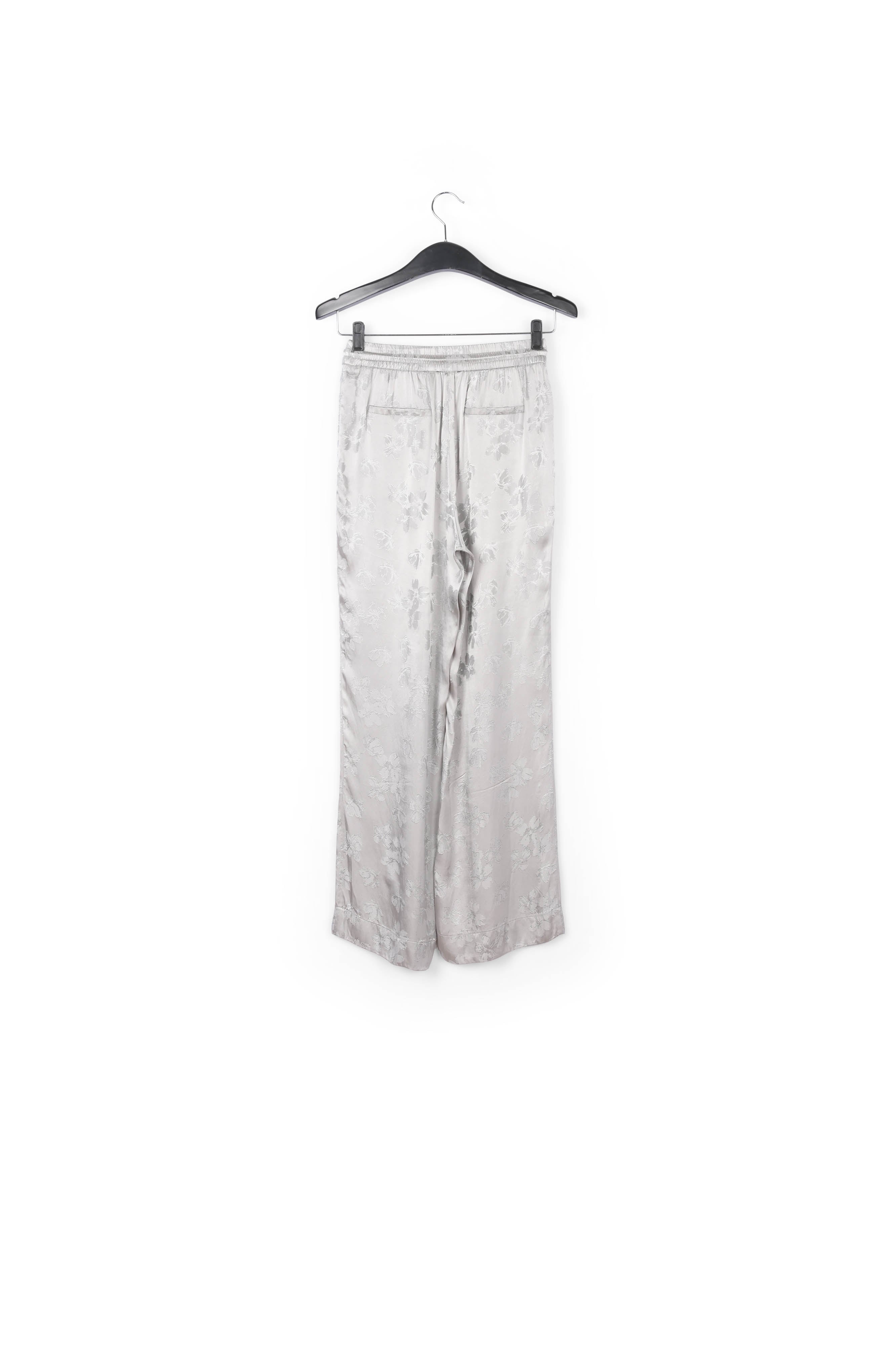 Pantalon de jogging en jacquard gris à fleurs RE—SSENTIEL | Essentiel second hand