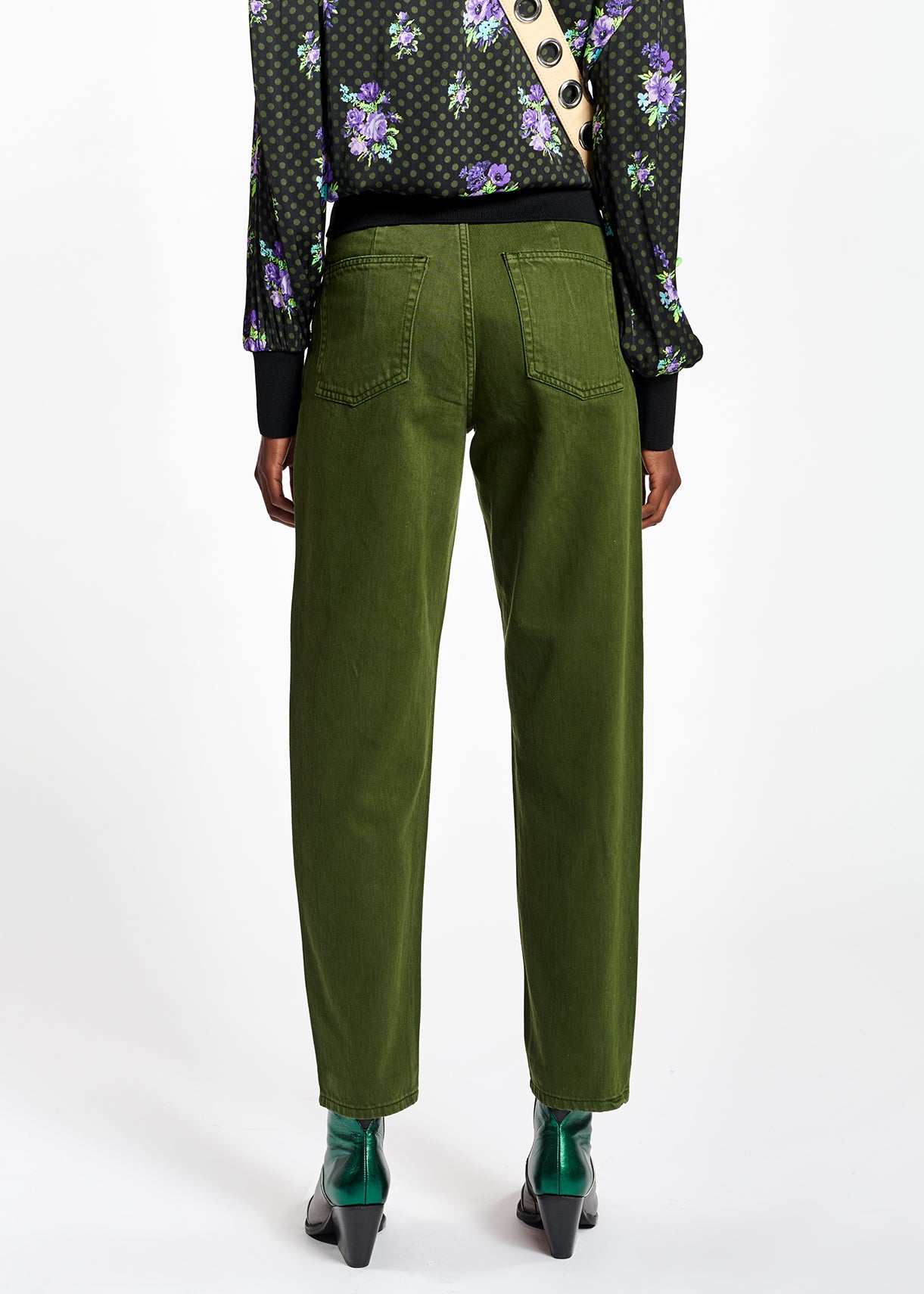 Pine green tapered jeans RE—SSENTIEL | Essentiel second hand