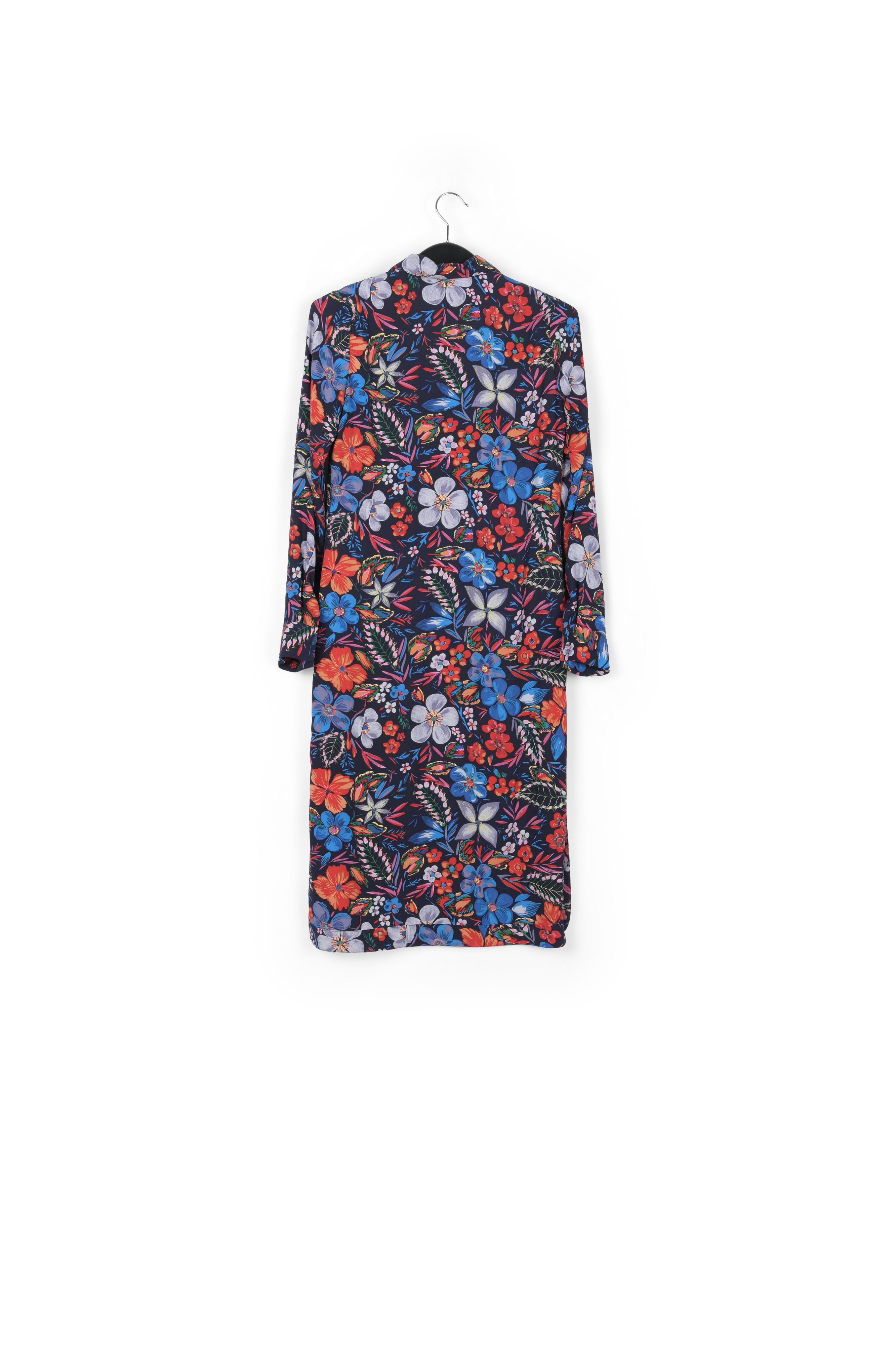 Dark blue floral shirt dress RE—SSENTIEL | Essentiel second hand