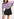 Purple, mint green and beige striped knit sweater Faume - seconde main