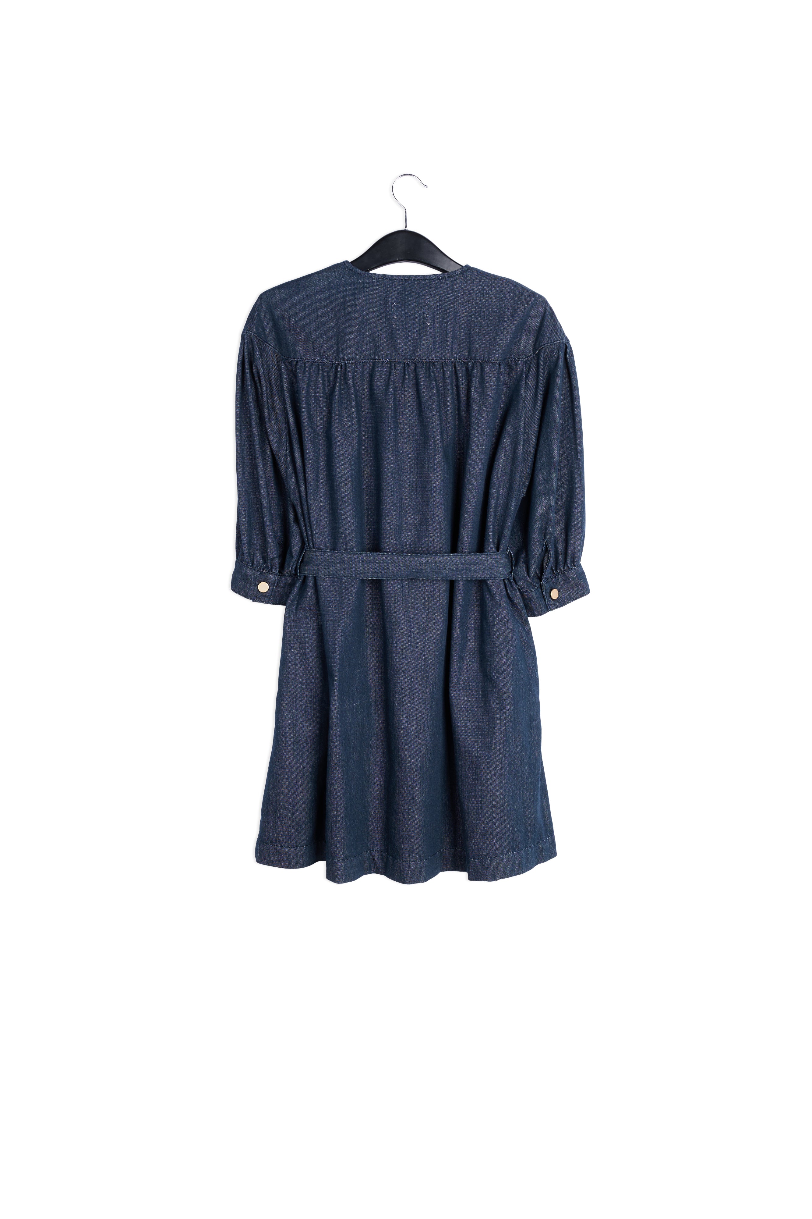 Dark blue denim mini dress RE—SSENTIEL | Essentiel second hand