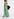 Mint green halter neck maxi dress with tiger print Faume - seconde main