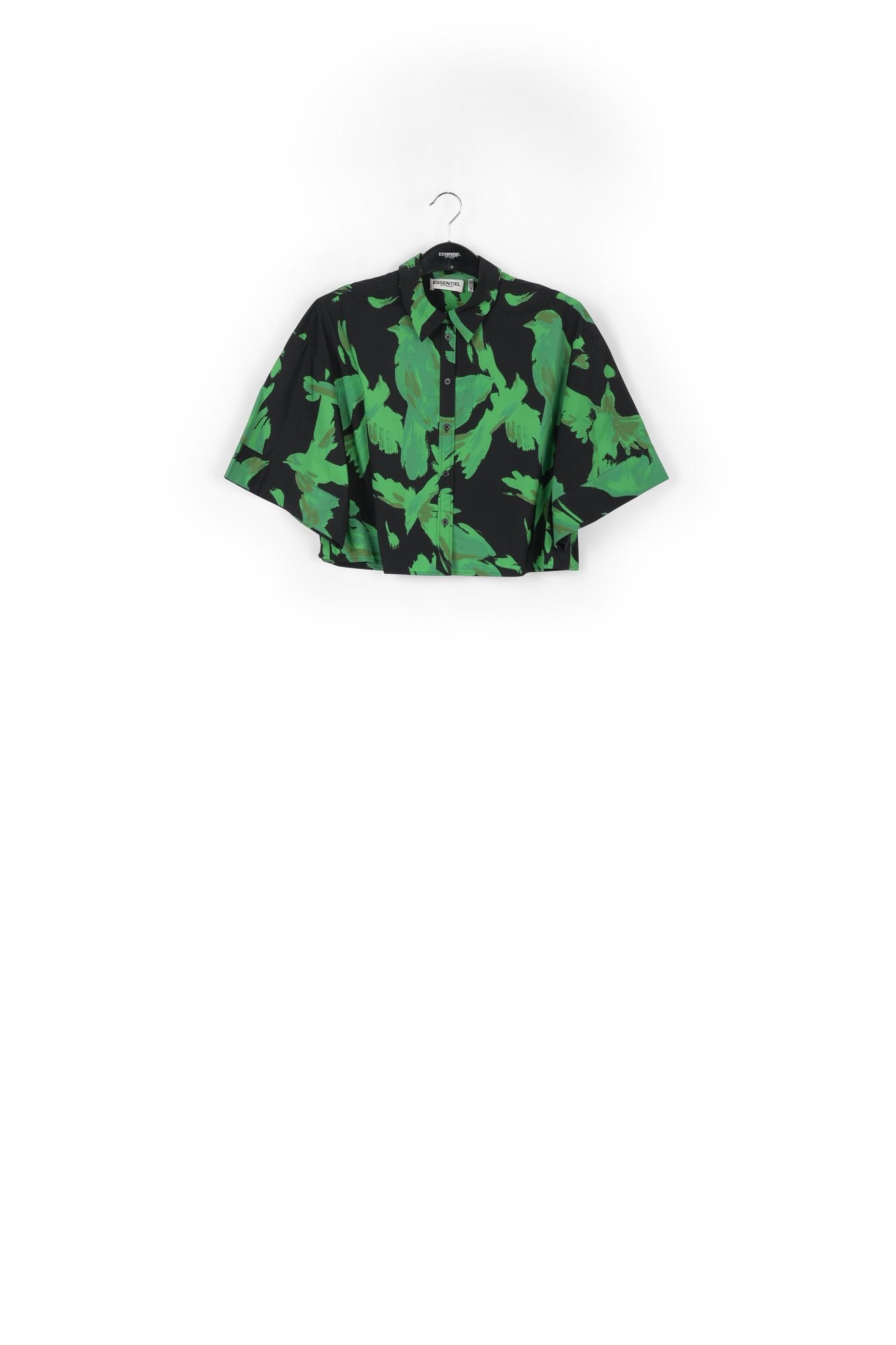 Black and green cropped shirt RE—SSENTIEL | Essentiel second hand