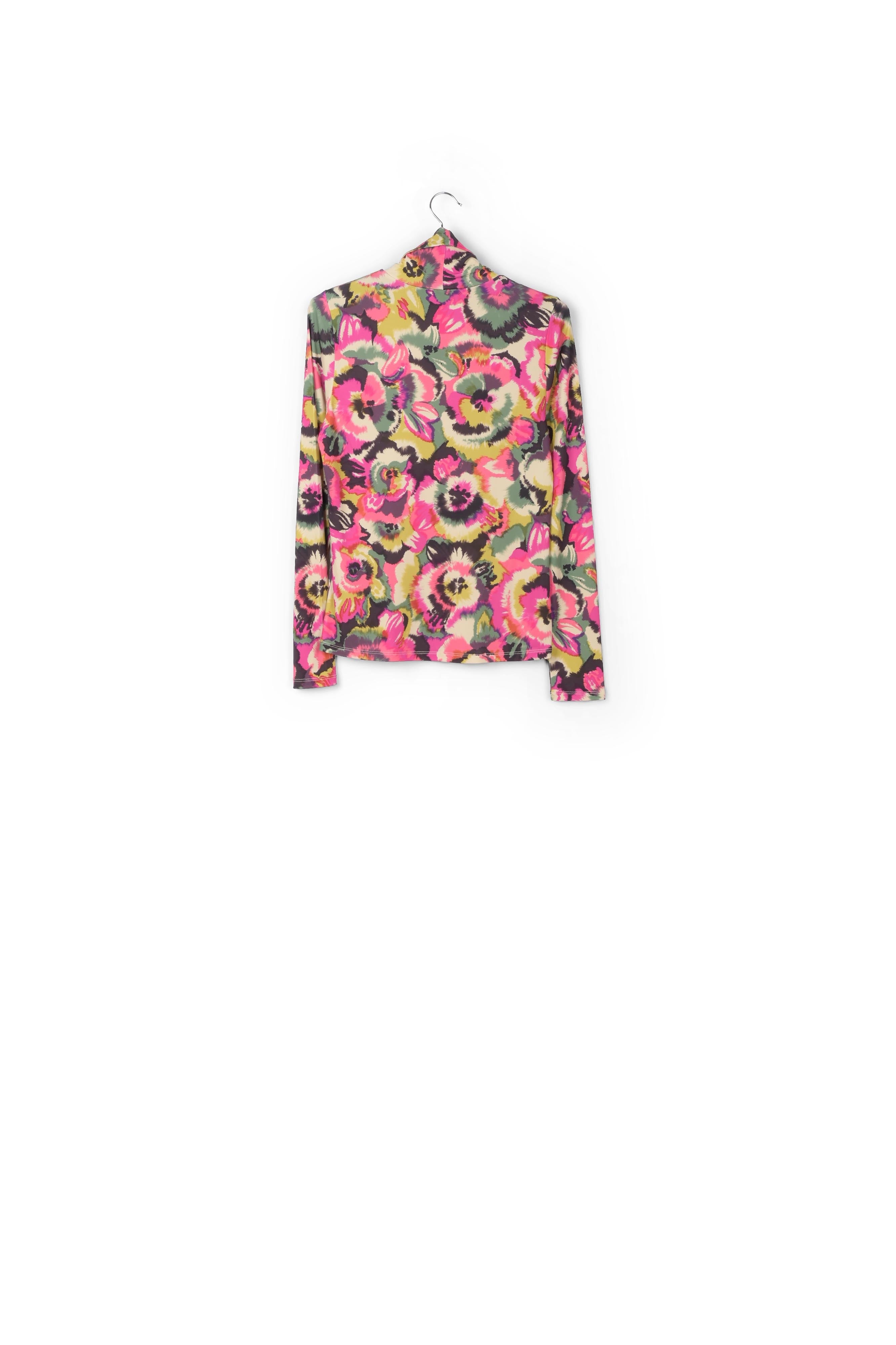 Multicolor floral-print turtleneck top RE—SSENTIEL | Essentiel second hand