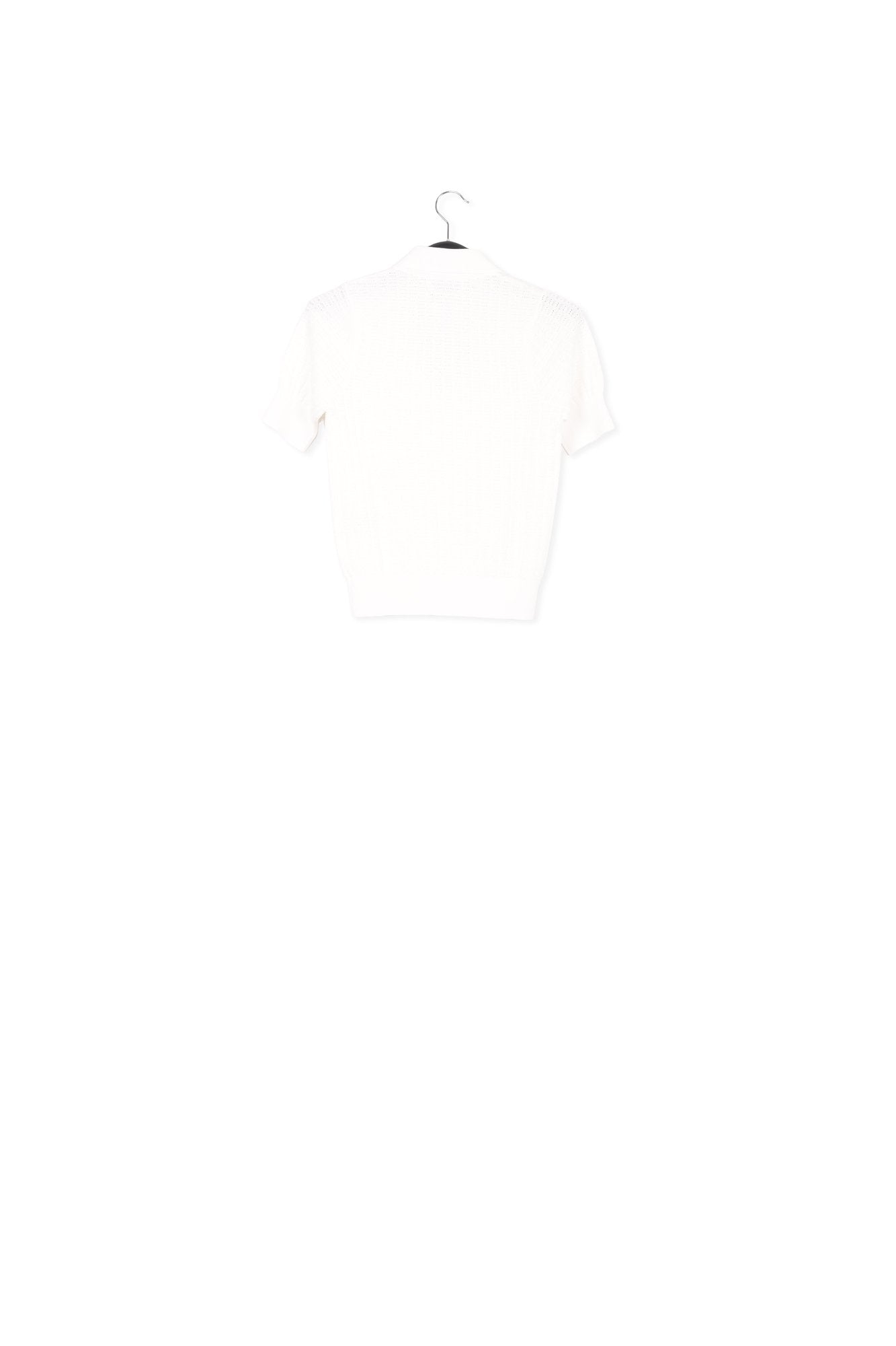 Off-white knitted V-neck top RE—SSENTIEL | Essentiel second hand