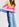 Yellow, pink and blue v pattern sweater Faume - seconde main
