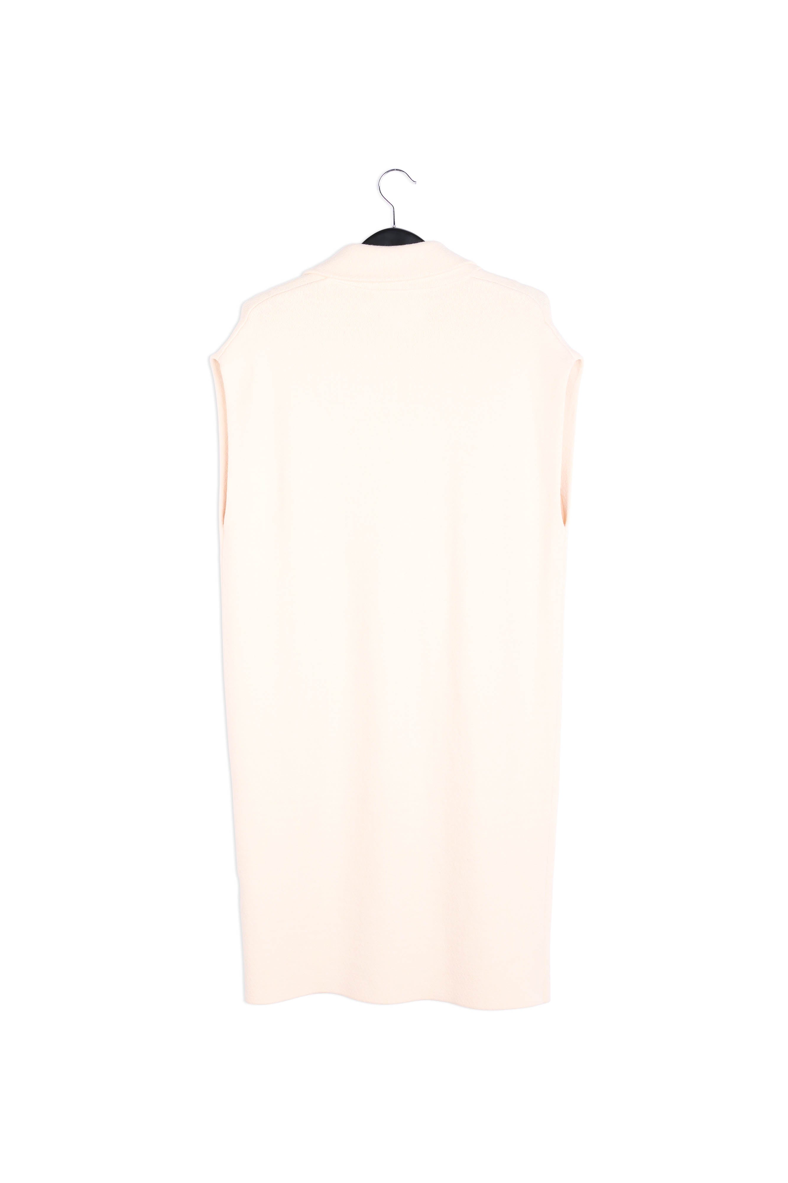 Gebroken witte midilange cardigan zonder mouwen RE—SSENTIEL | Essentiel second hand