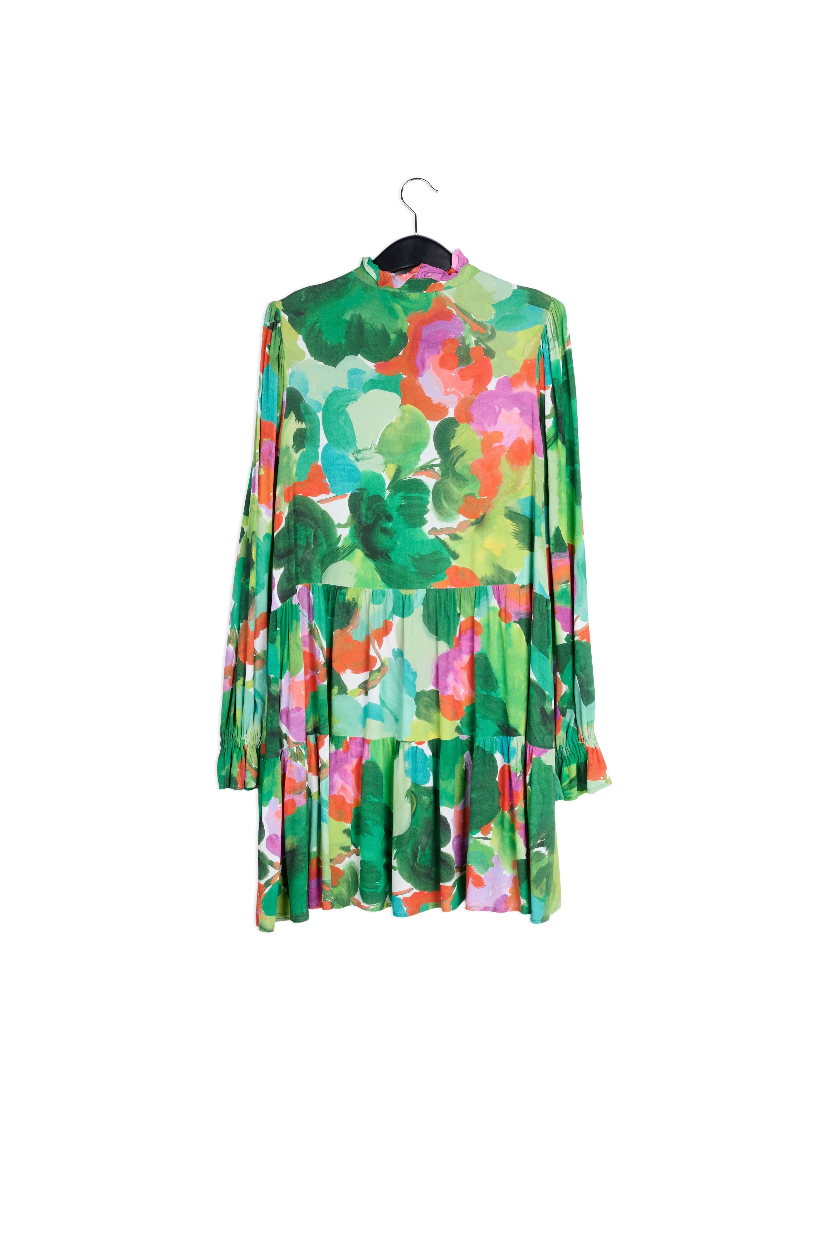 Green, red and purple watercolor-print mini dress RE—SSENTIEL | Essentiel second hand