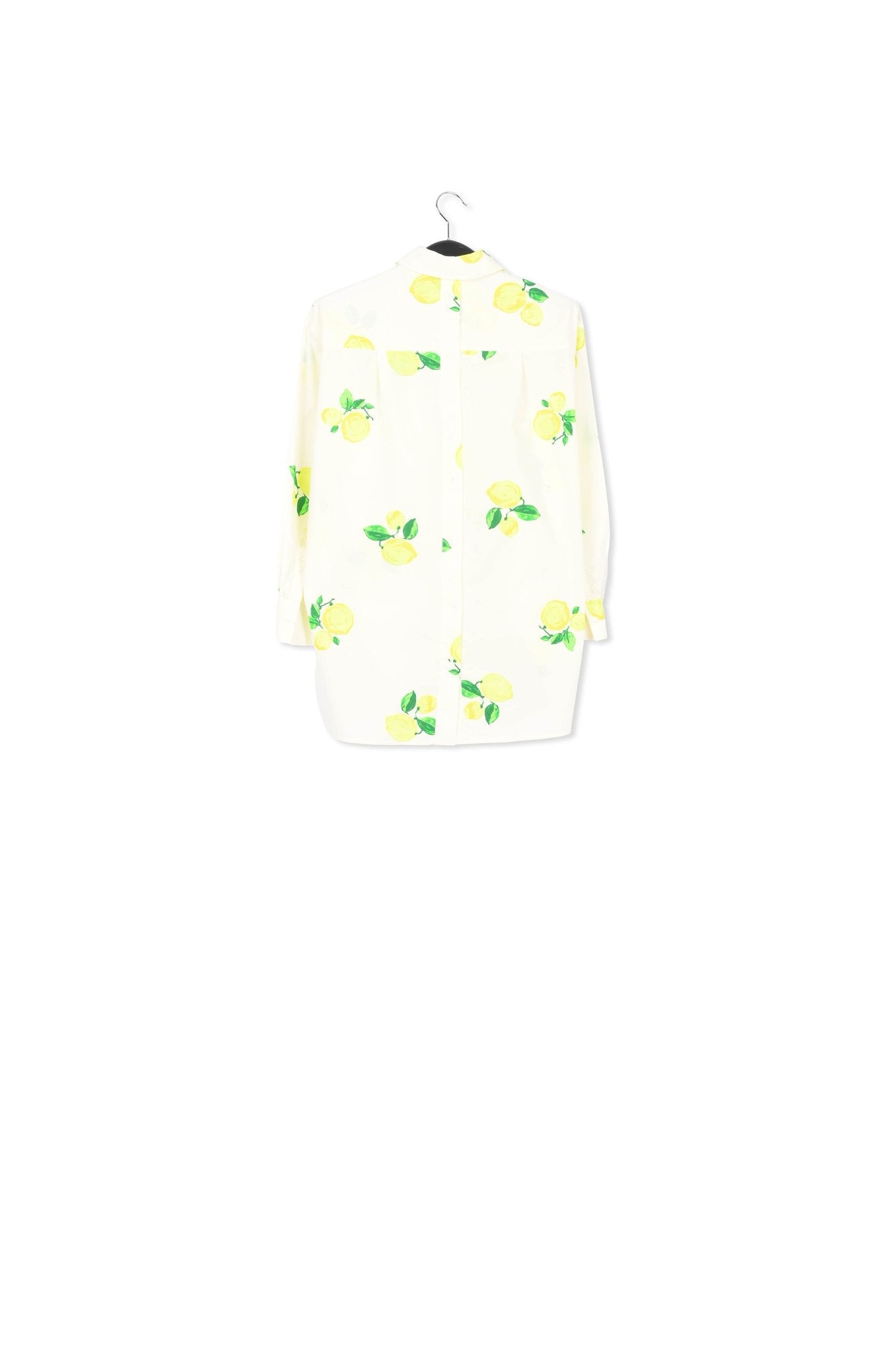White cotton shirt with lemon print RE—SSENTIEL | Essentiel second hand