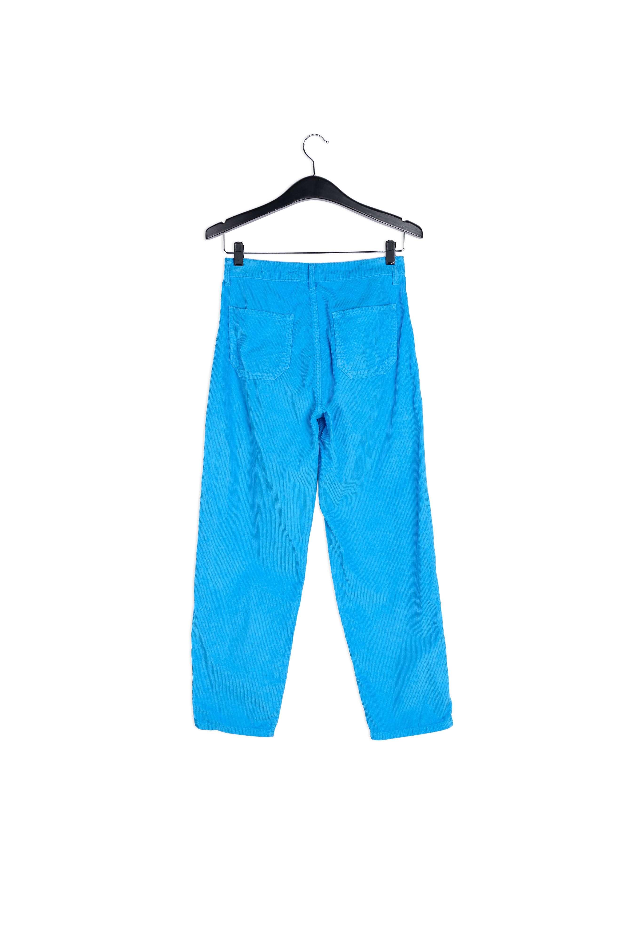 Sky blue cotton-corduroy trousers RE—SSENTIEL | Essentiel second hand