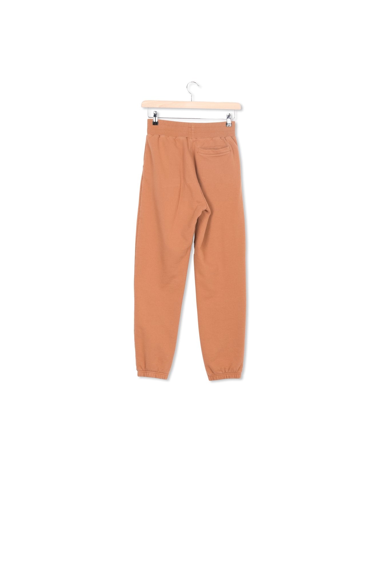 Brown organic cotton-jersey sweatpants RE—SSENTIEL | Essentiel second hand