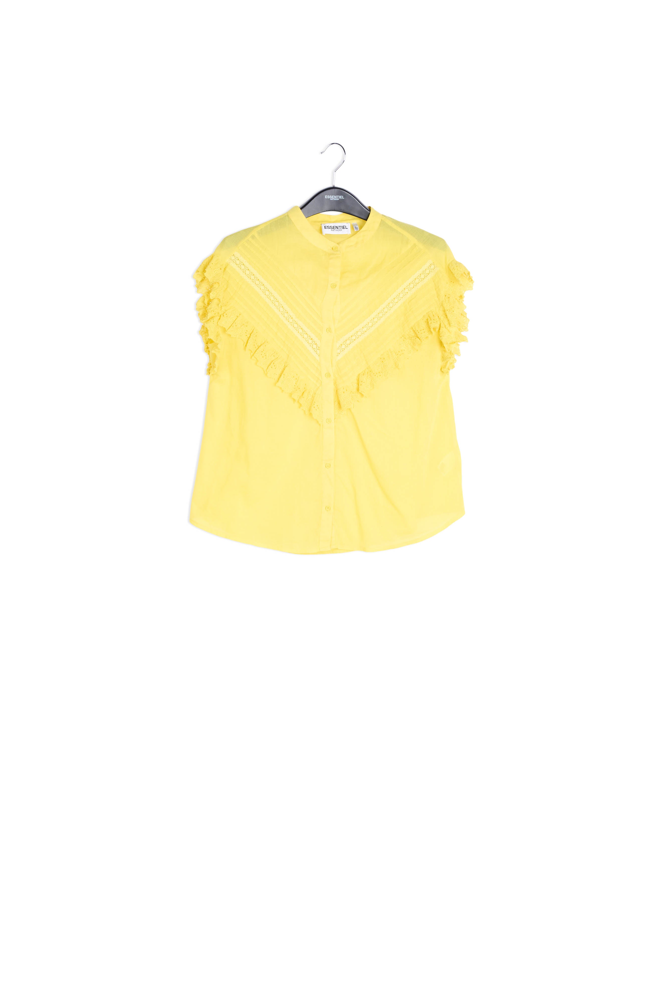 Yellow ruffled top RE—SSENTIEL | Essentiel second hand