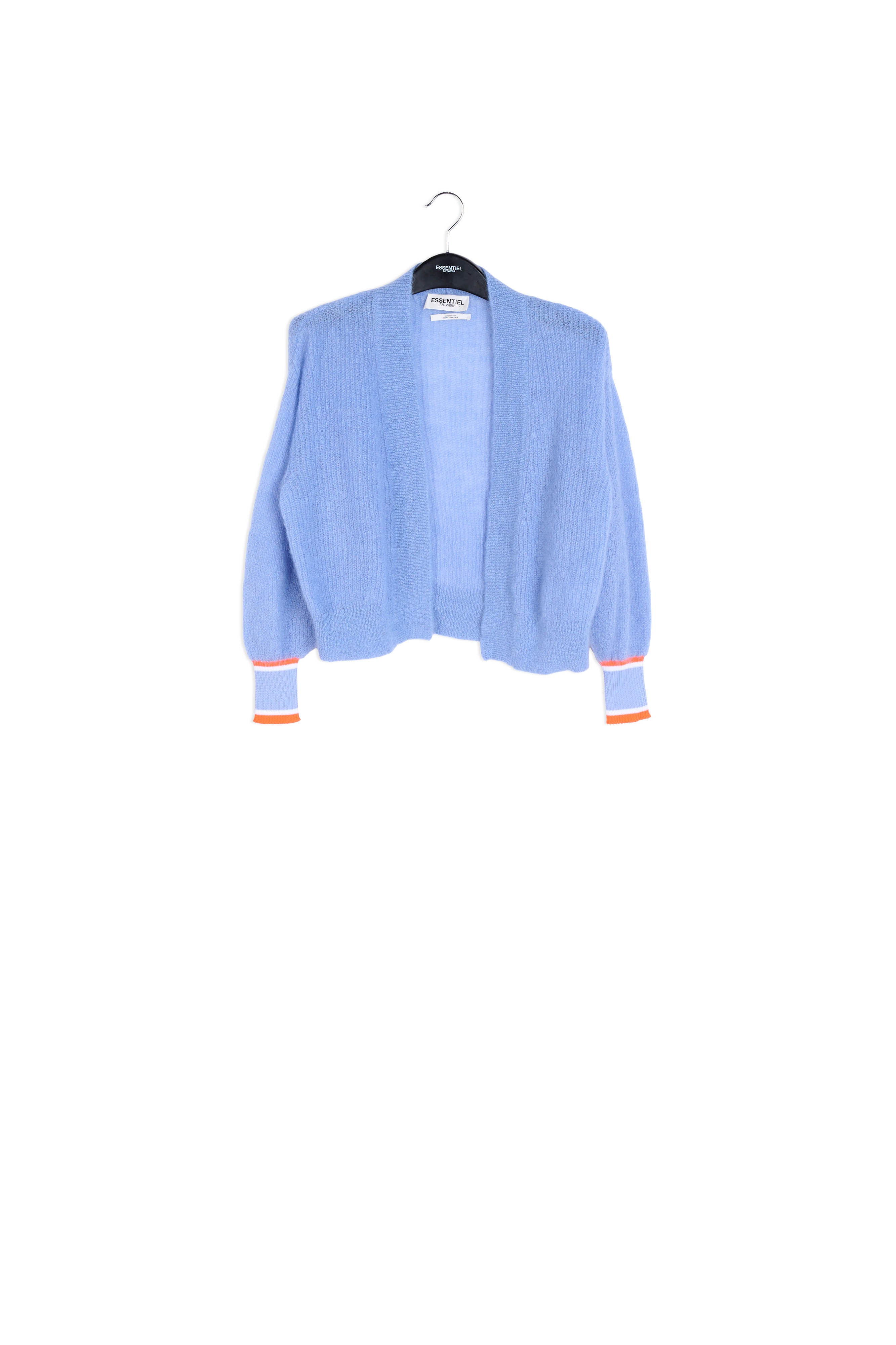 Blue kid mohair cardigan RE—SSENTIEL | Essentiel second hand
