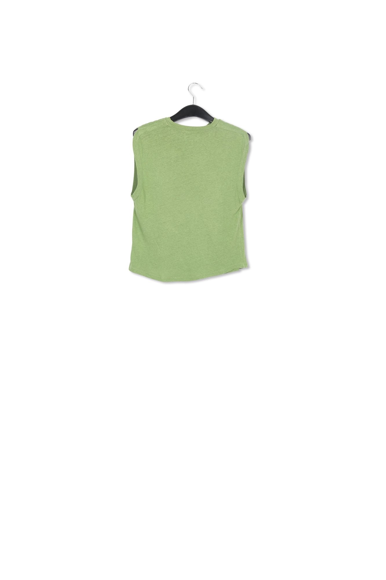 Green cotton-linen T-shirt RE—SSENTIEL | Essentiel second hand