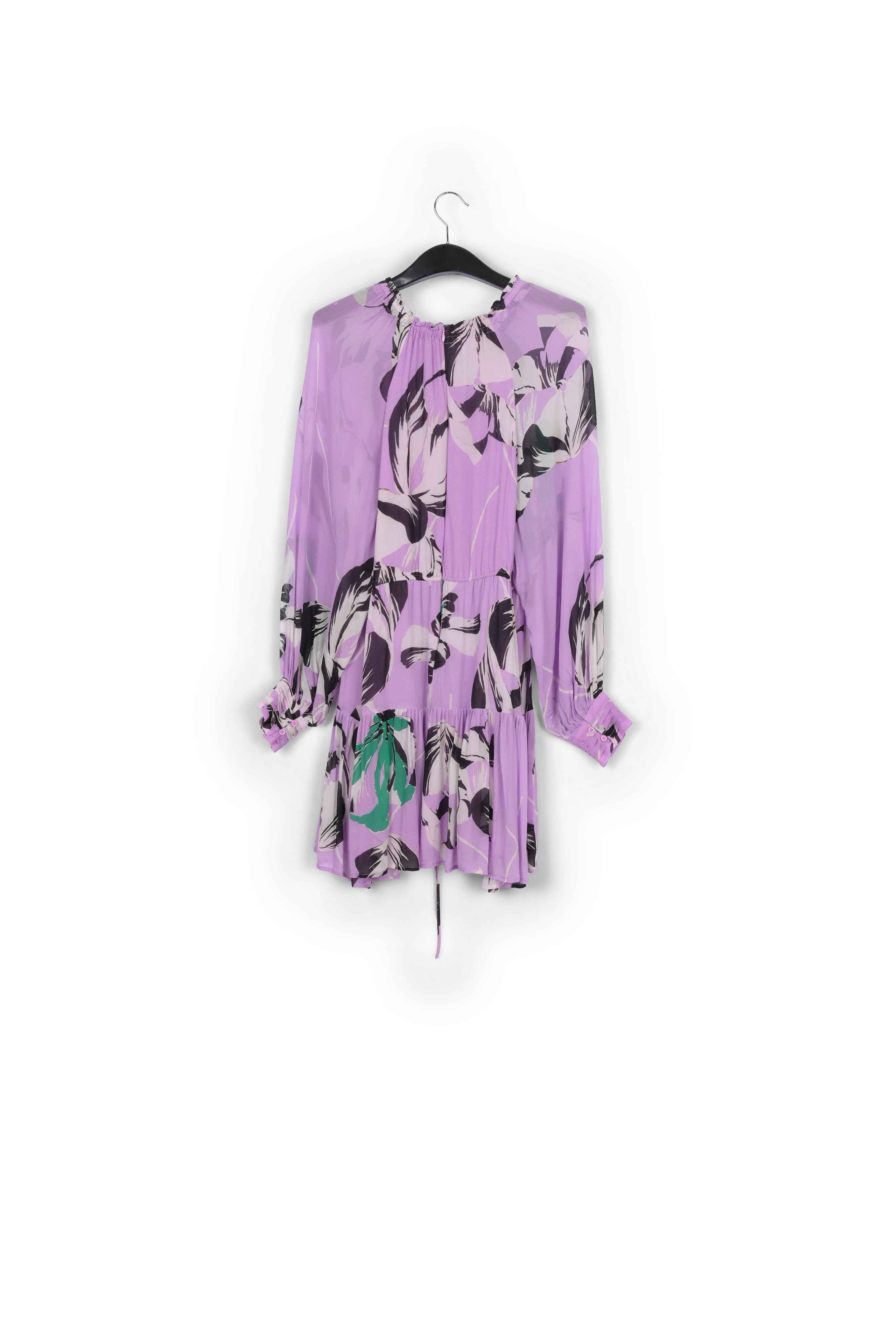 Lilac floral-print mini dress RE—SSENTIEL | Essentiel second hand