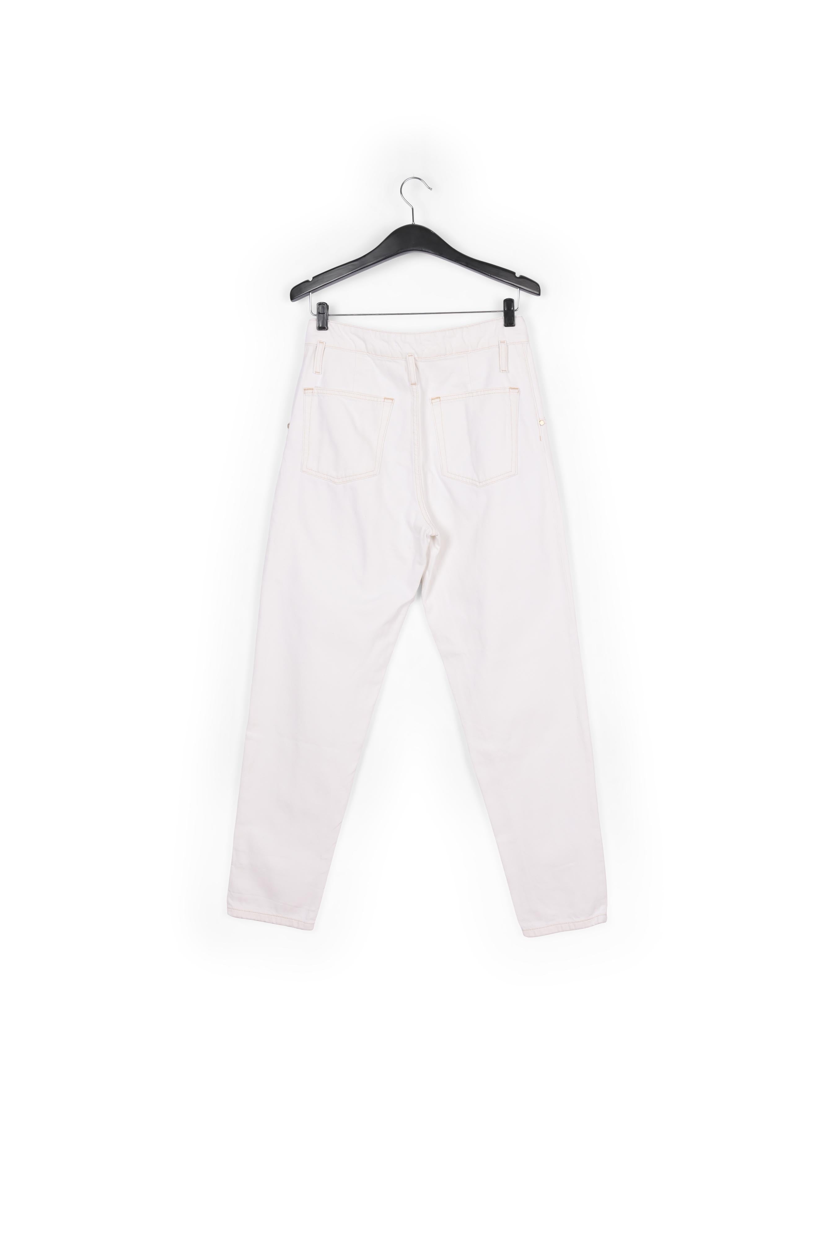 Jean fuselé blanc cassé à taille haute RE—SSENTIEL | Essentiel second hand