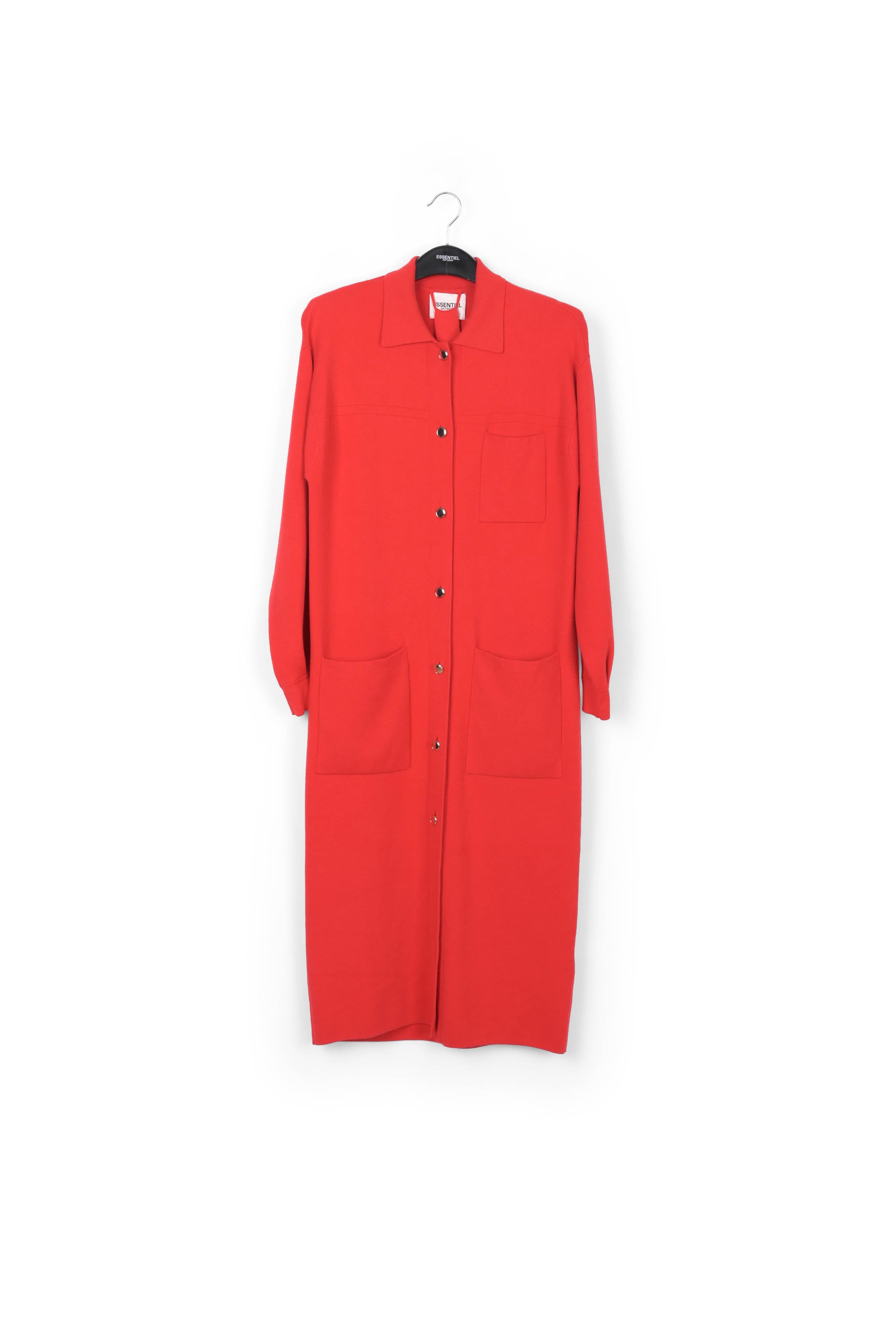 Cardigan rouge avec ceinture RE—SSENTIEL | Essentiel second hand