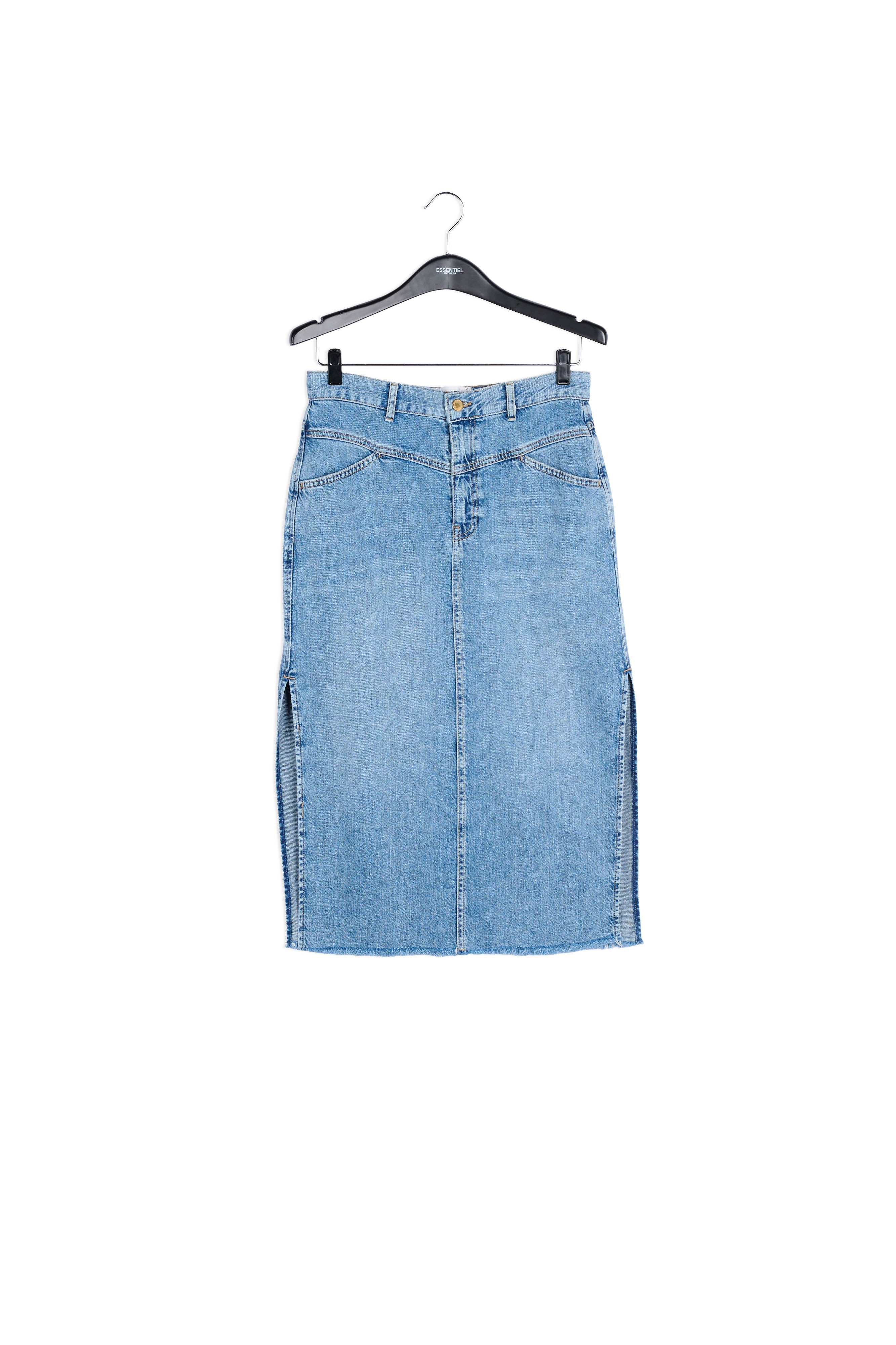 Dark blue denim pencil skirt RE—SSENTIEL | Essentiel second hand