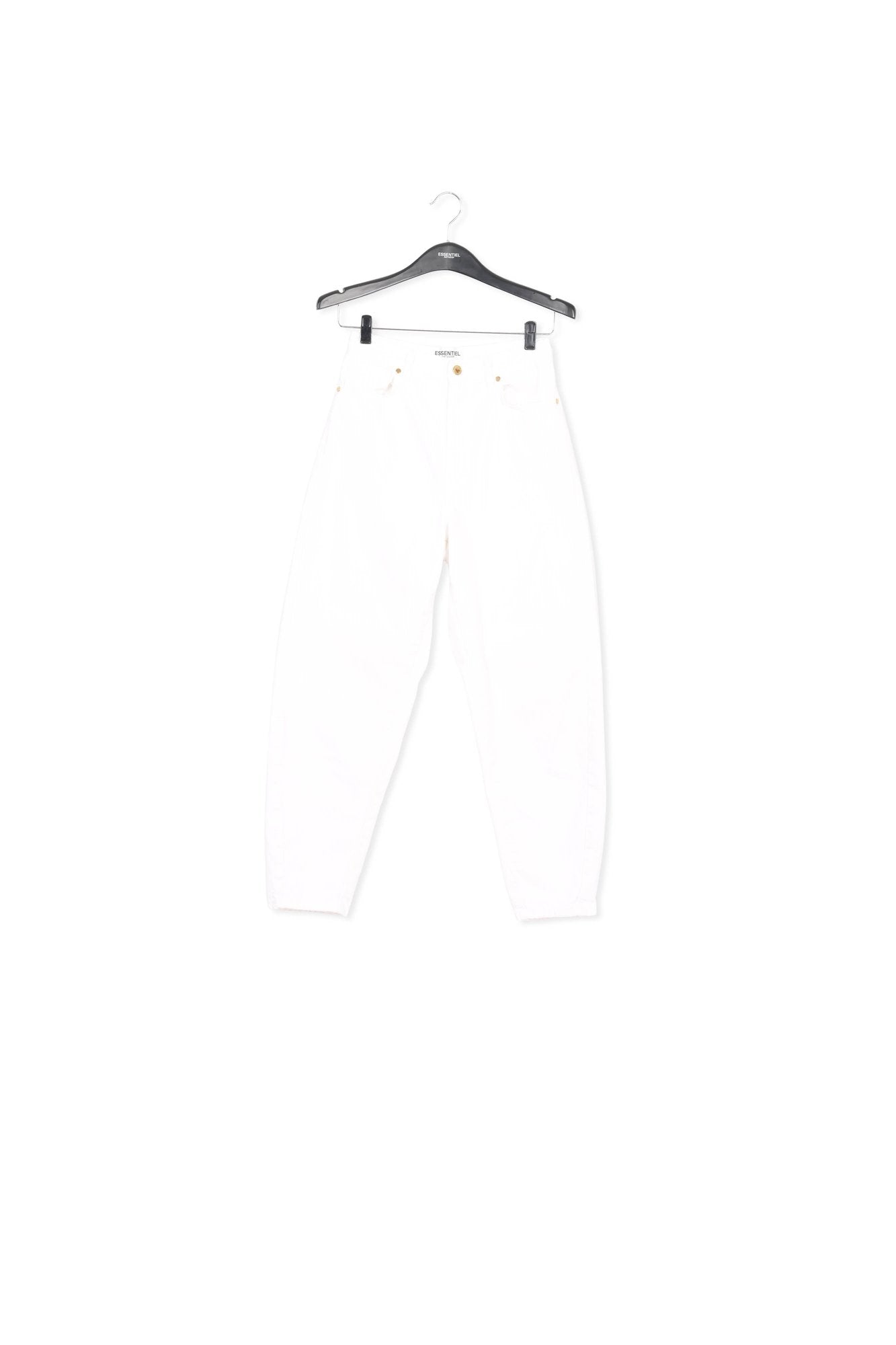 Off-white high-waisted loose-fit jeans RE—SSENTIEL | Essentiel second hand