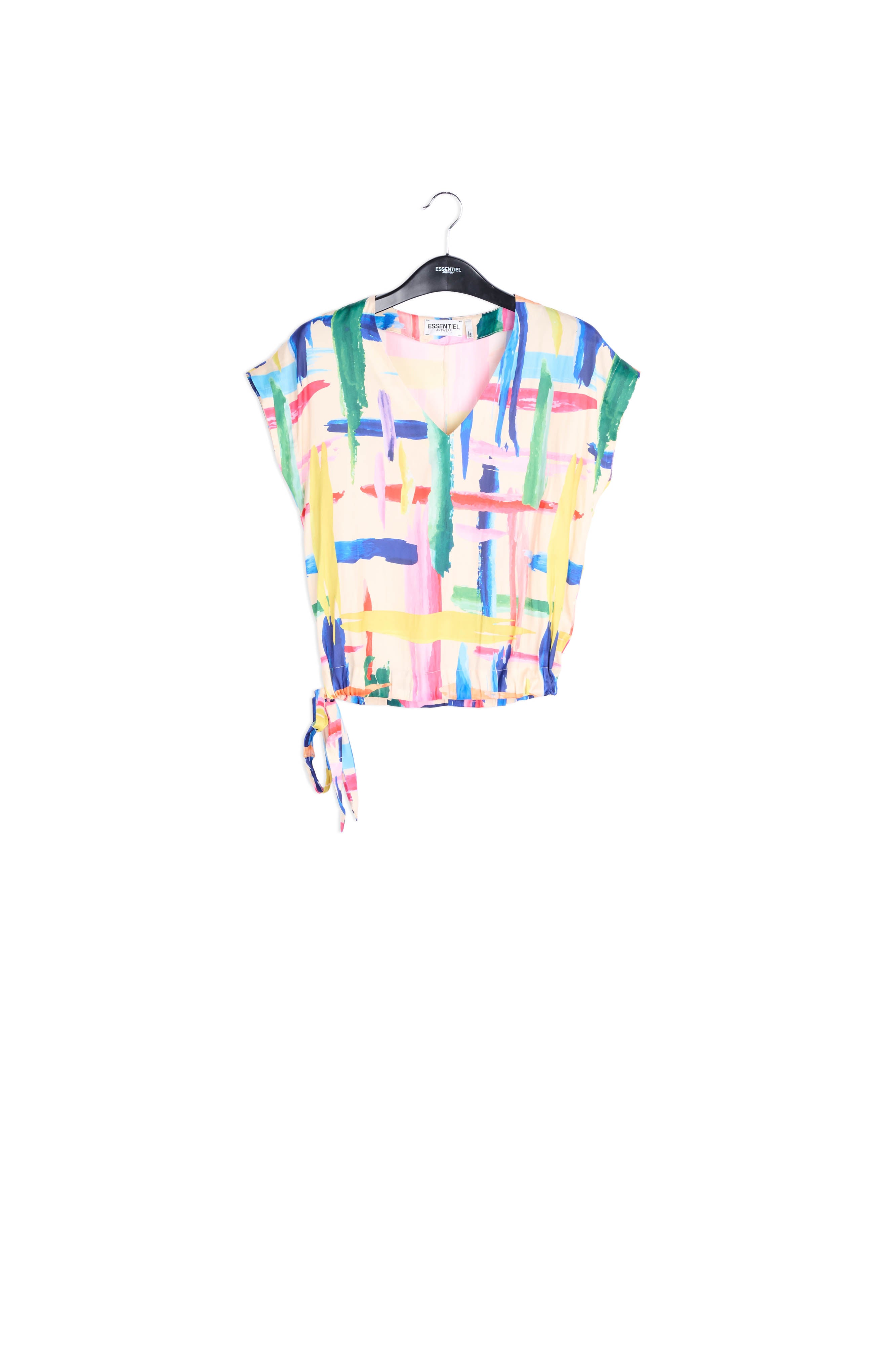 Multicolored graphic striped top RE—SSENTIEL | Essentiel second hand