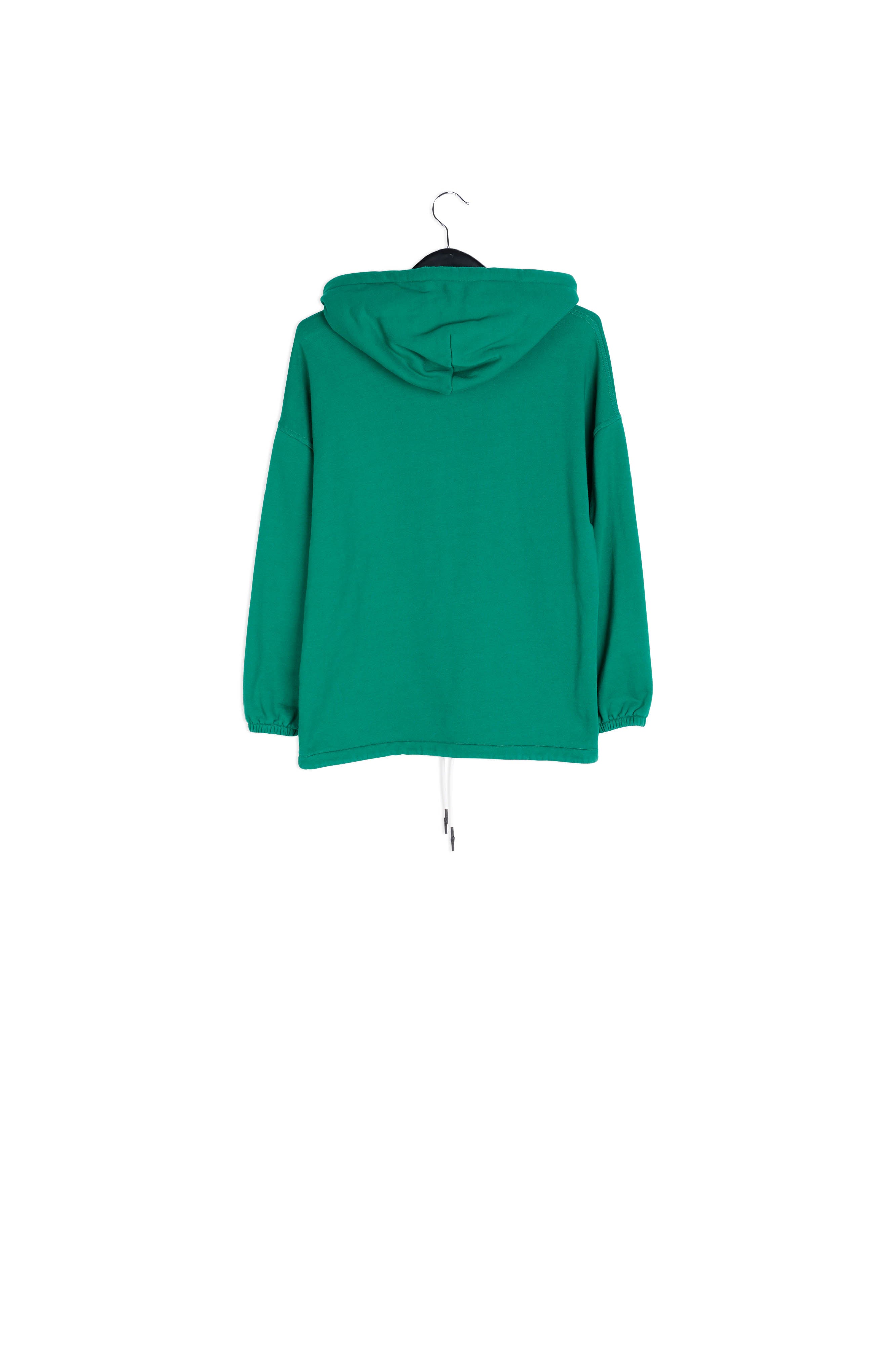 Sweat-shirt vert bouteille en jersey de coton à imprimé « fury » RE—SSENTIEL | Essentiel second hand