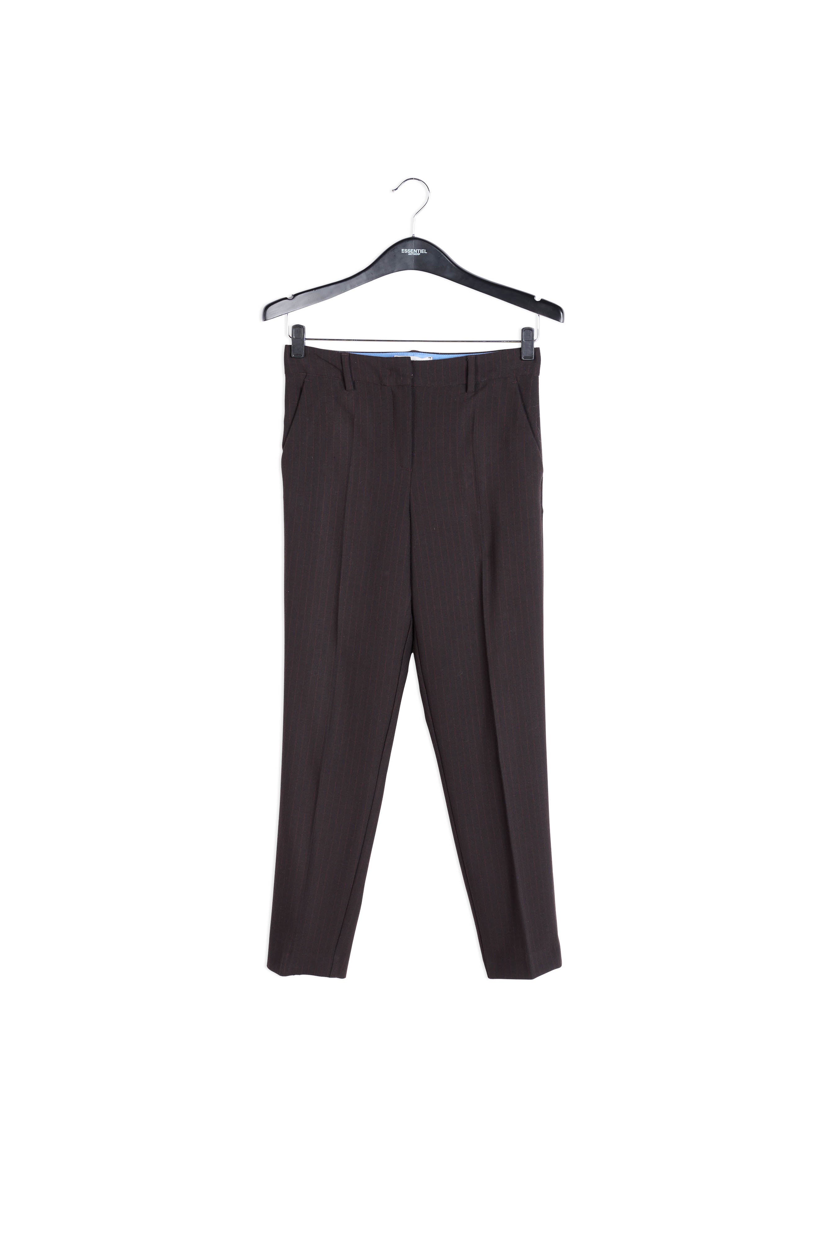 Pantalon noir à fines rayures RE—SSENTIEL | Essentiel second hand