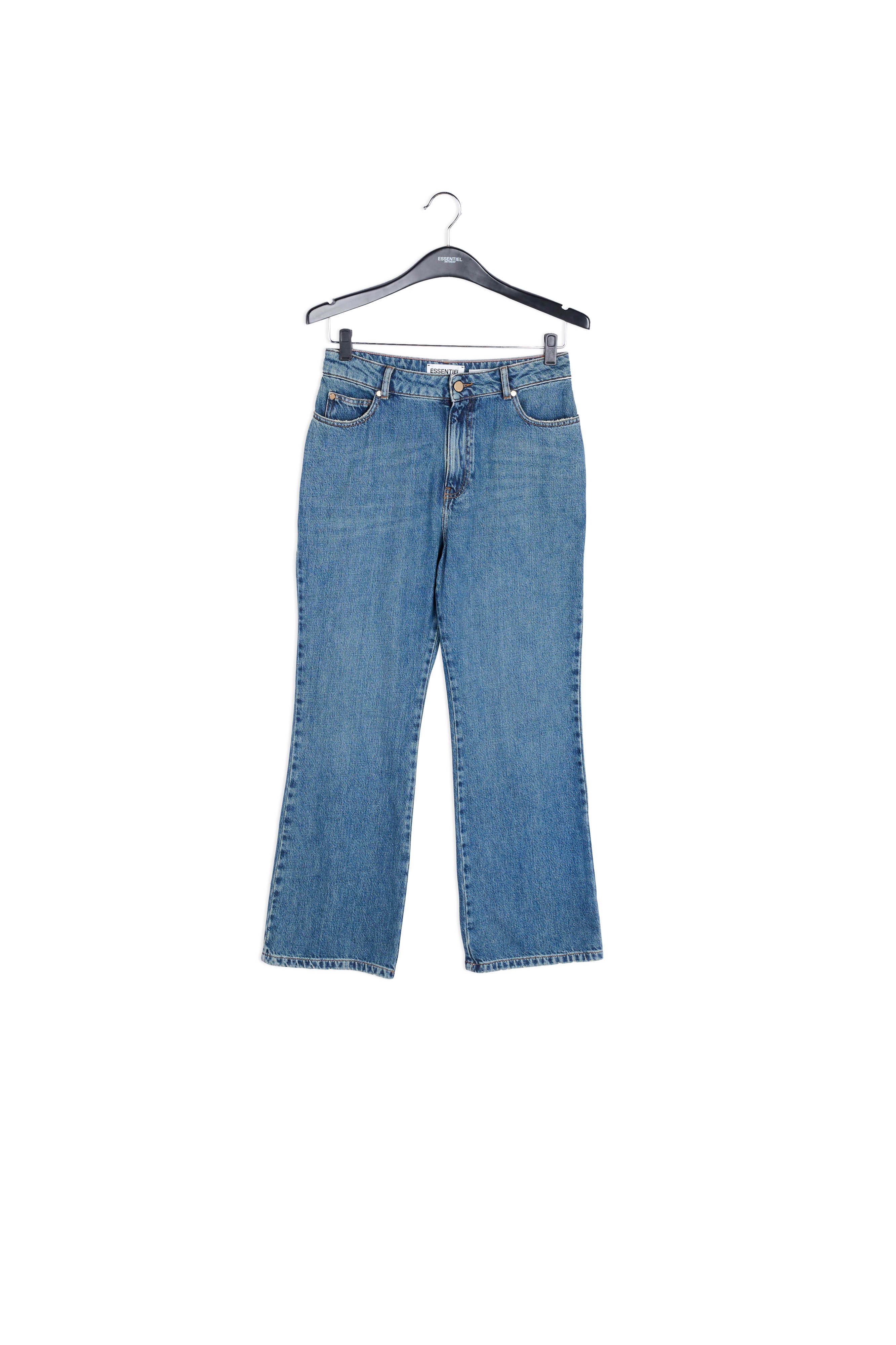 Blue cotton-stretch flared-fit jeans RE—SSENTIEL | Essentiel second hand