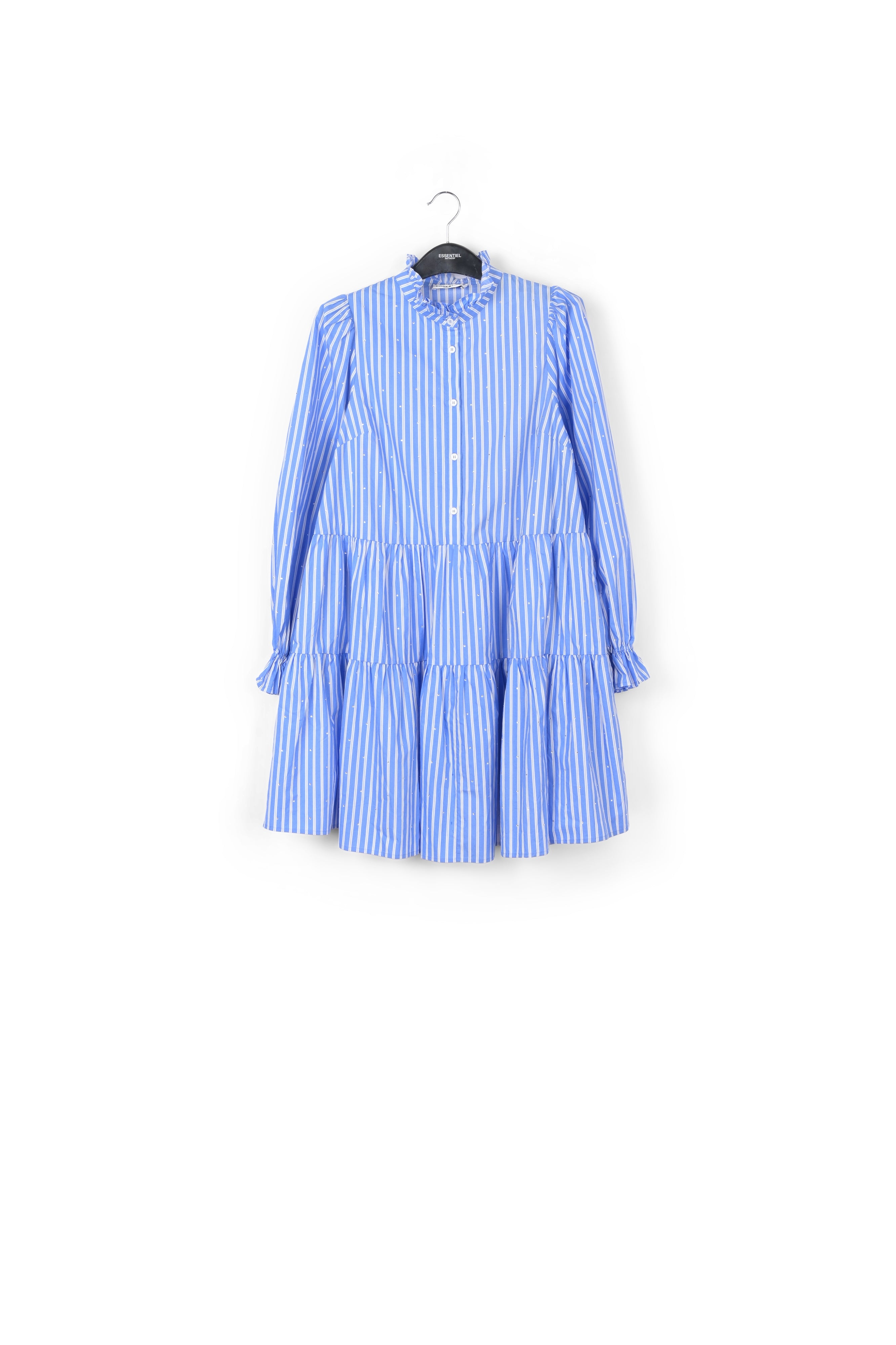 Mini robe bleu clair en popeline avec strass RE—SSENTIEL | Essentiel second hand