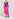 Neonroze midirok met stippen Faume - seconde main