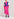 Neon pink polka dot midi skirt Faume - seconde main