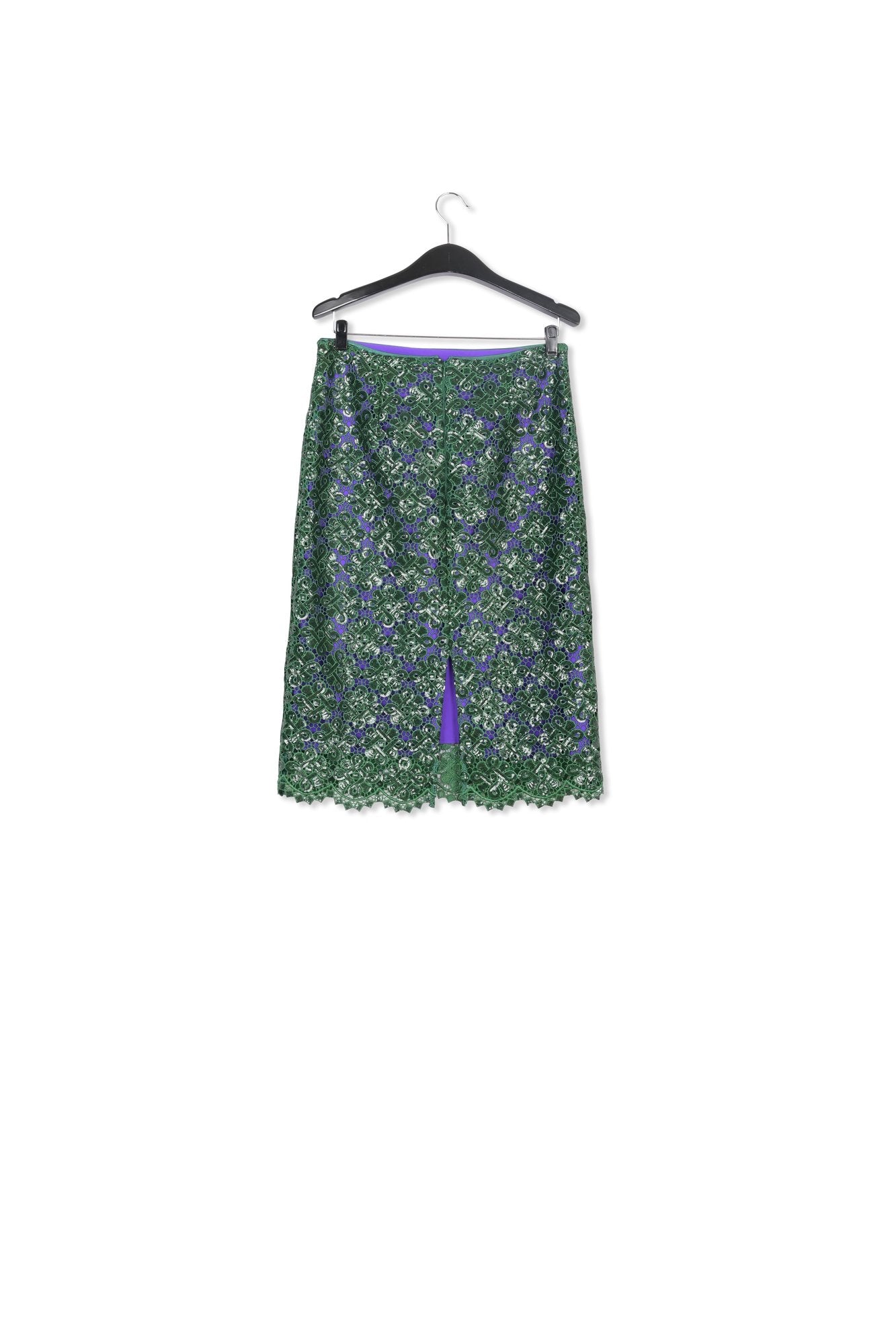 Dark green embellished lace pencil skirt RE—SSENTIEL | Essentiel second hand