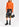 Orange trui met rolkraag en pofschouders Faume - seconde main