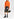 Pull orange col roulé et épaules bouffantes Faume - seconde main
