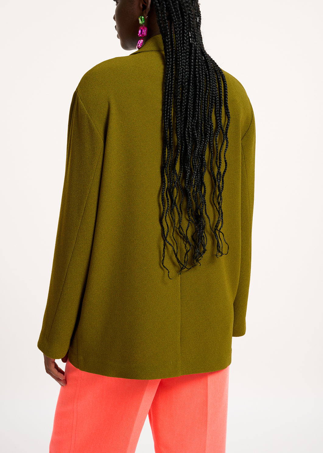 Blazer croisé kaki RE—SSENTIEL | Essentiel second hand