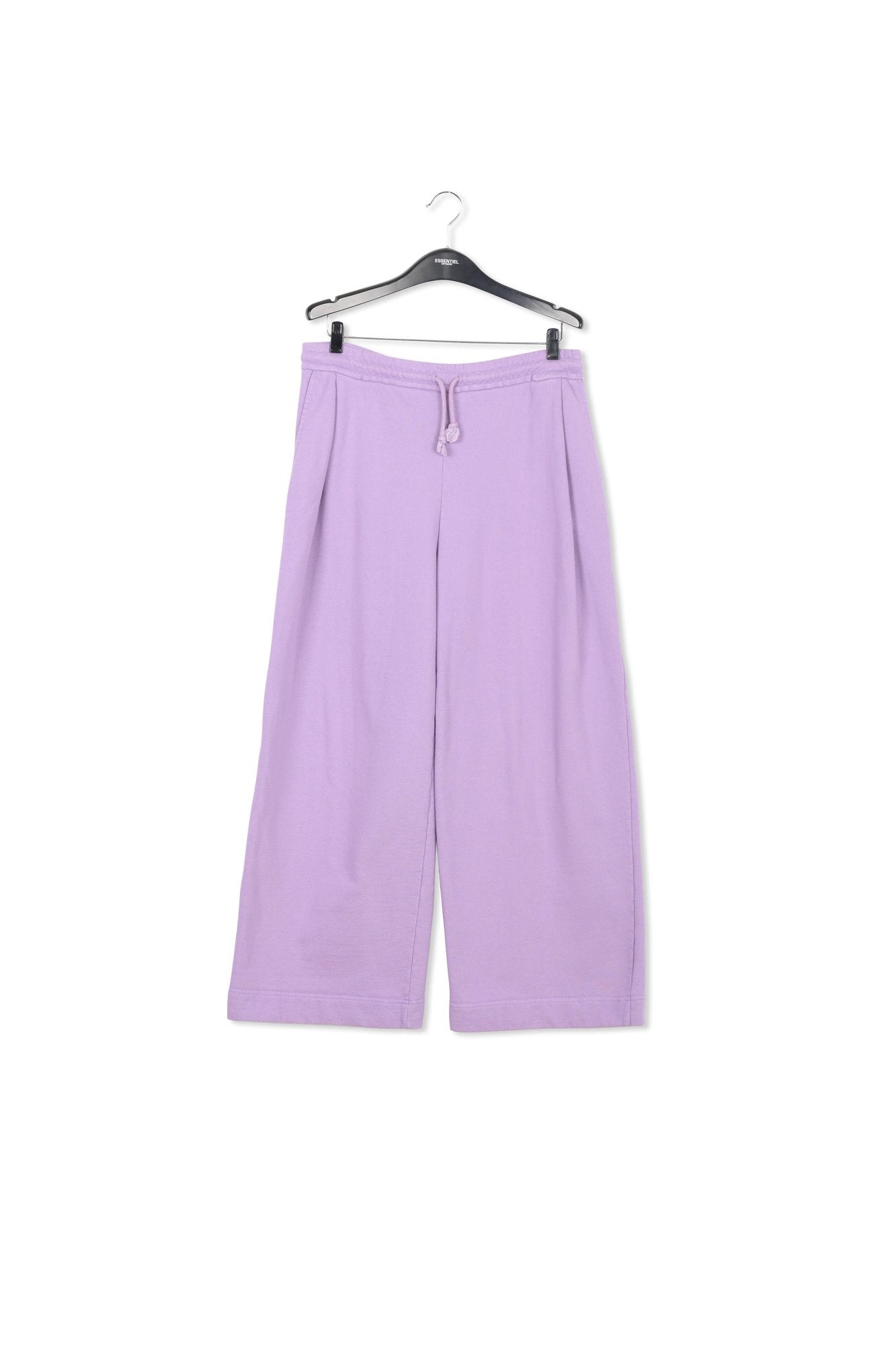 Lilac wide-leg cotton-jersey sweatpants RE—SSENTIEL | Essentiel second hand