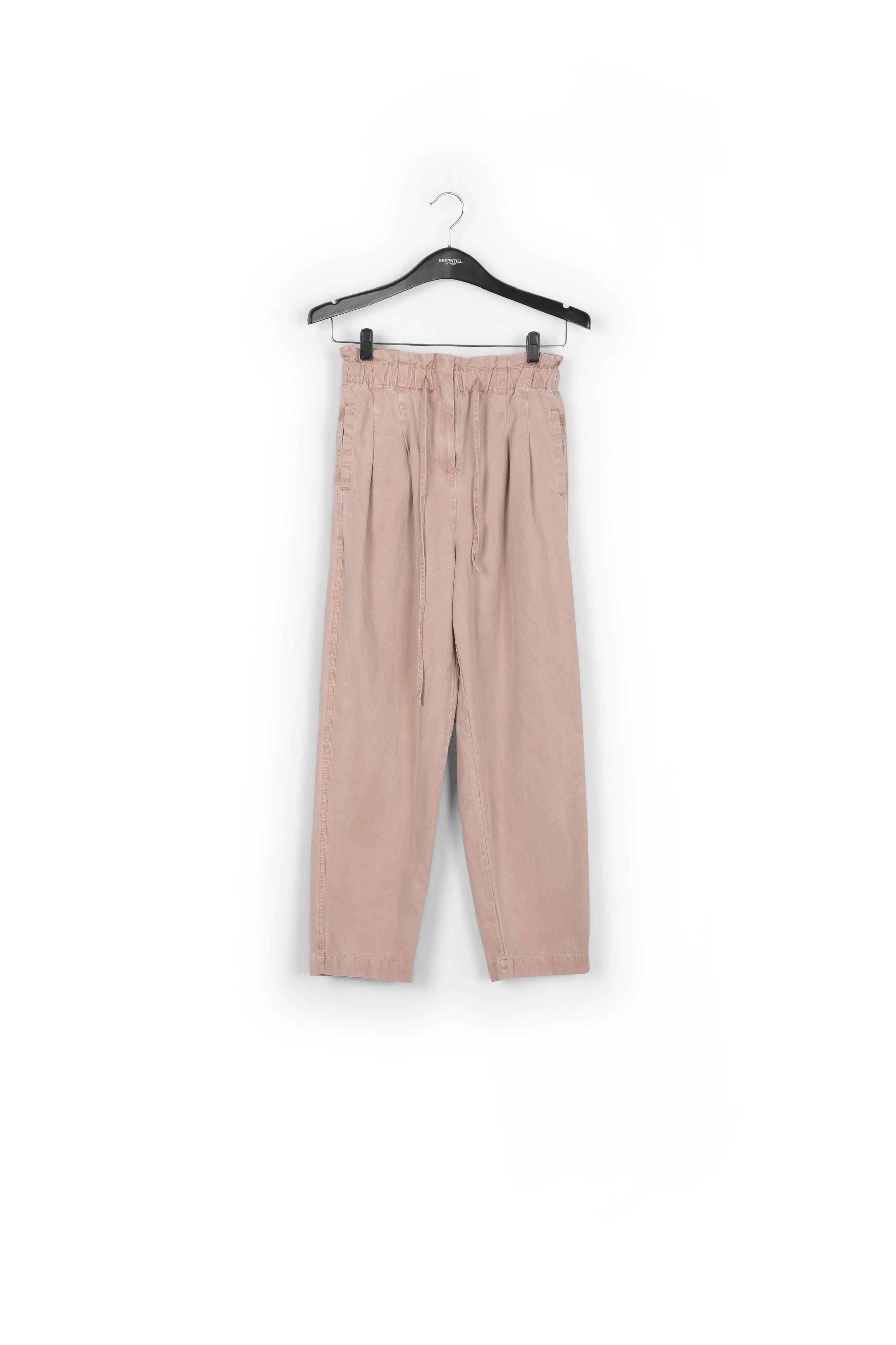 Beige cotton tapered pants RE—SSENTIEL | Essentiel second hand