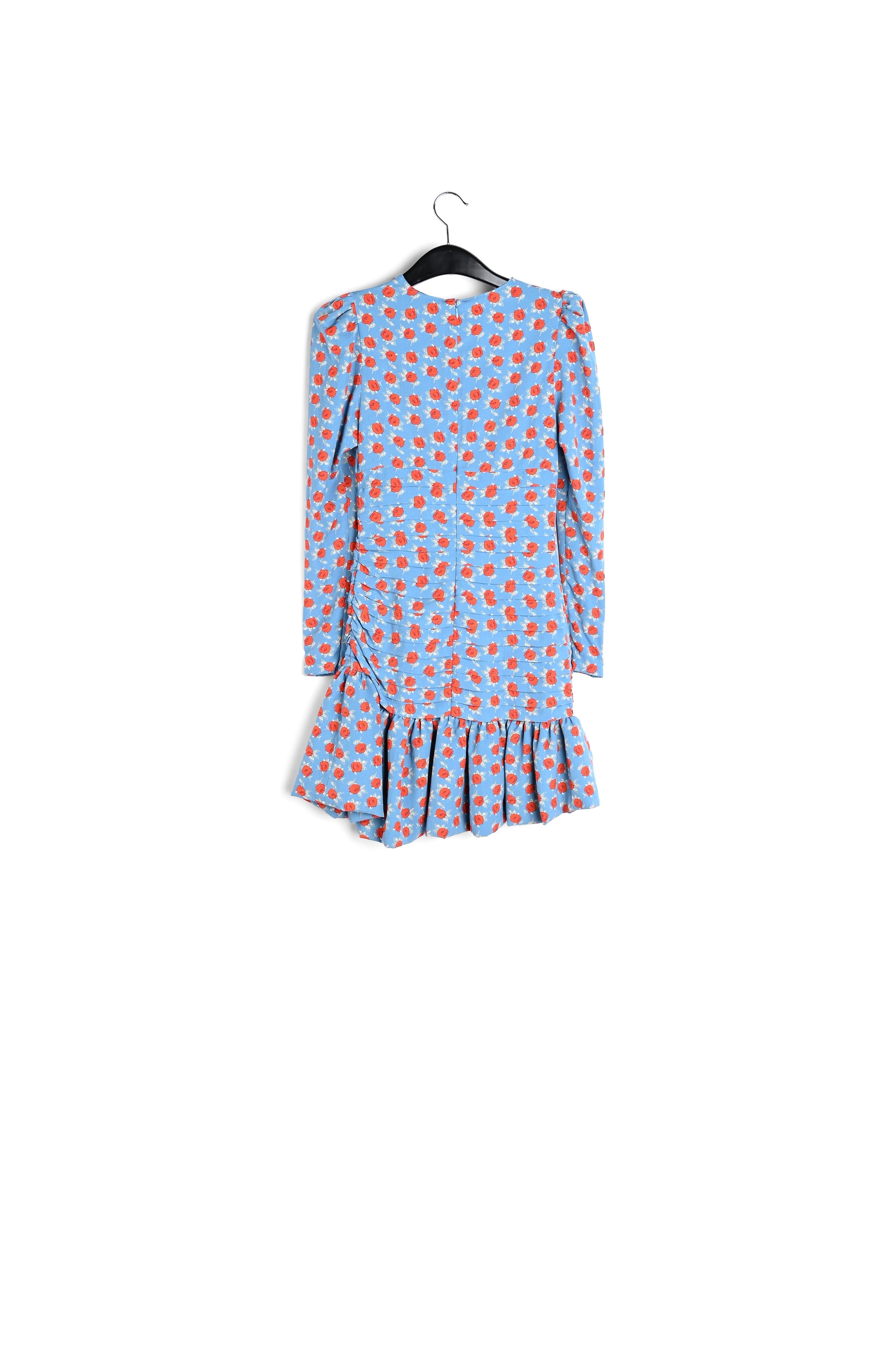 Lichtblauwe mini-jurk met bloemenprint RE—SSENTIEL | Essentiel second hand