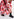 Off-white, red and pink abstract print midi-length dress Faume - seconde main