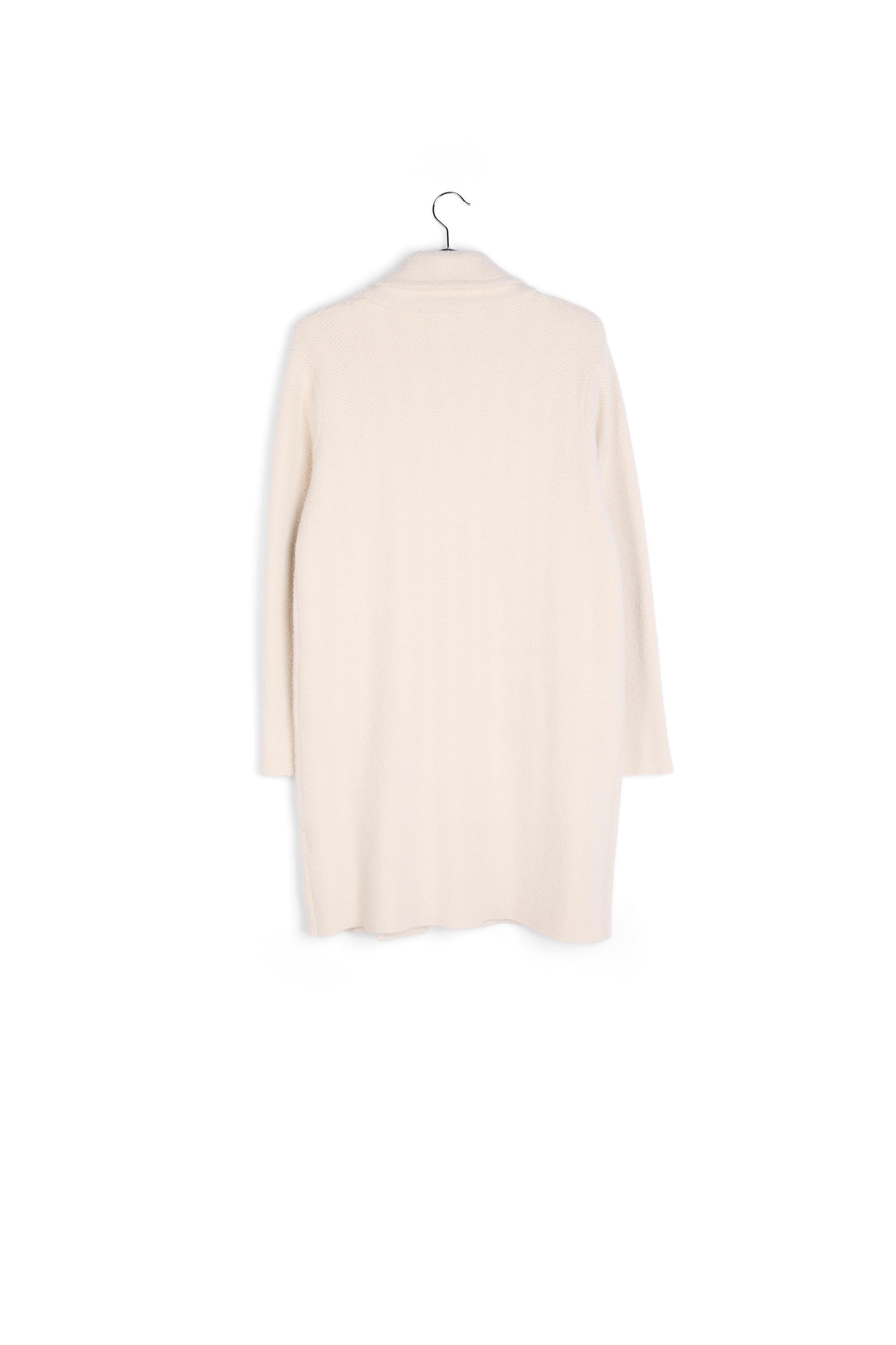 Off-white knitted coat RE—SSENTIEL | Essentiel second hand