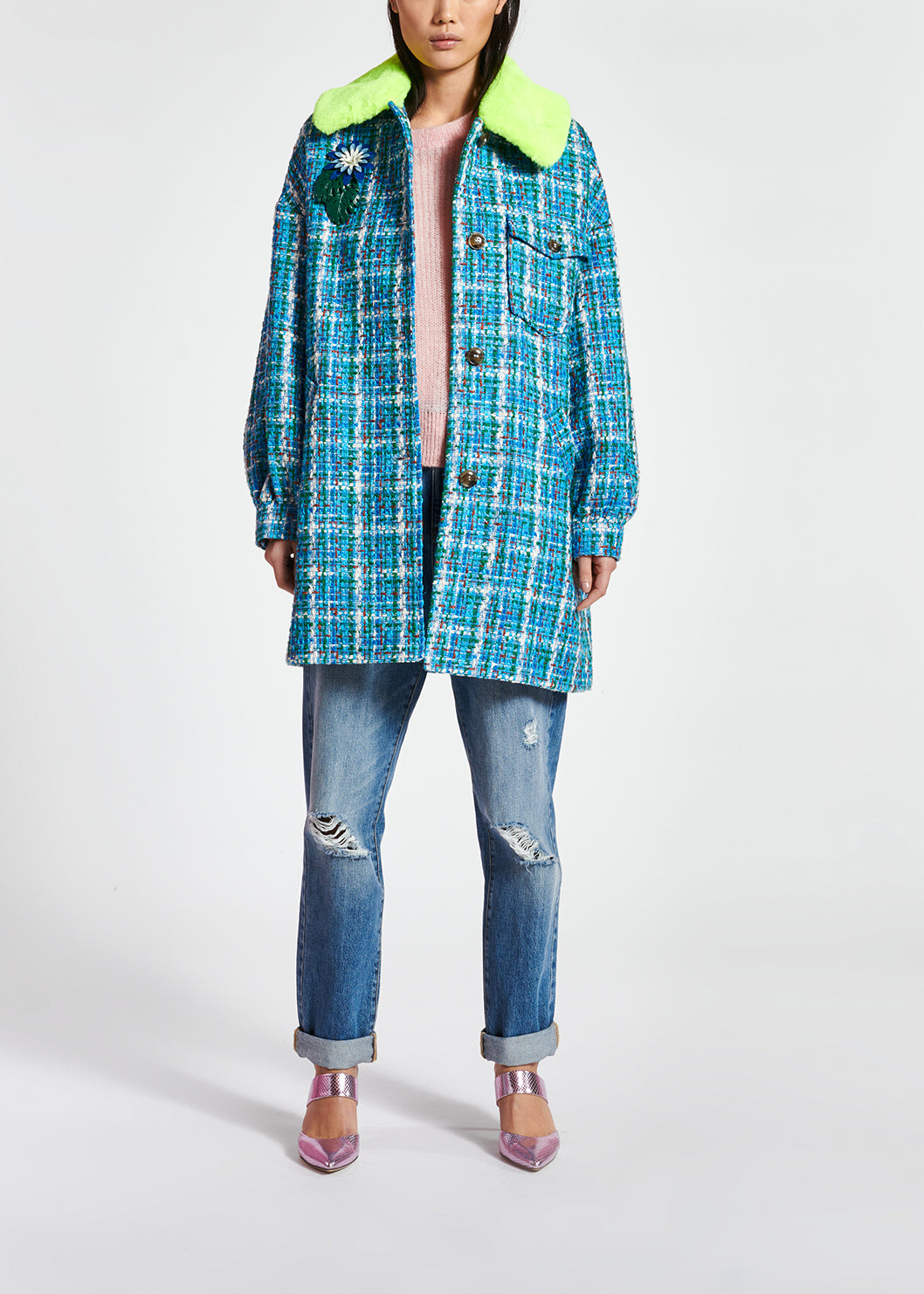 Jean bleu délavé à coupe ample RE—SSENTIEL | Essentiel second hand