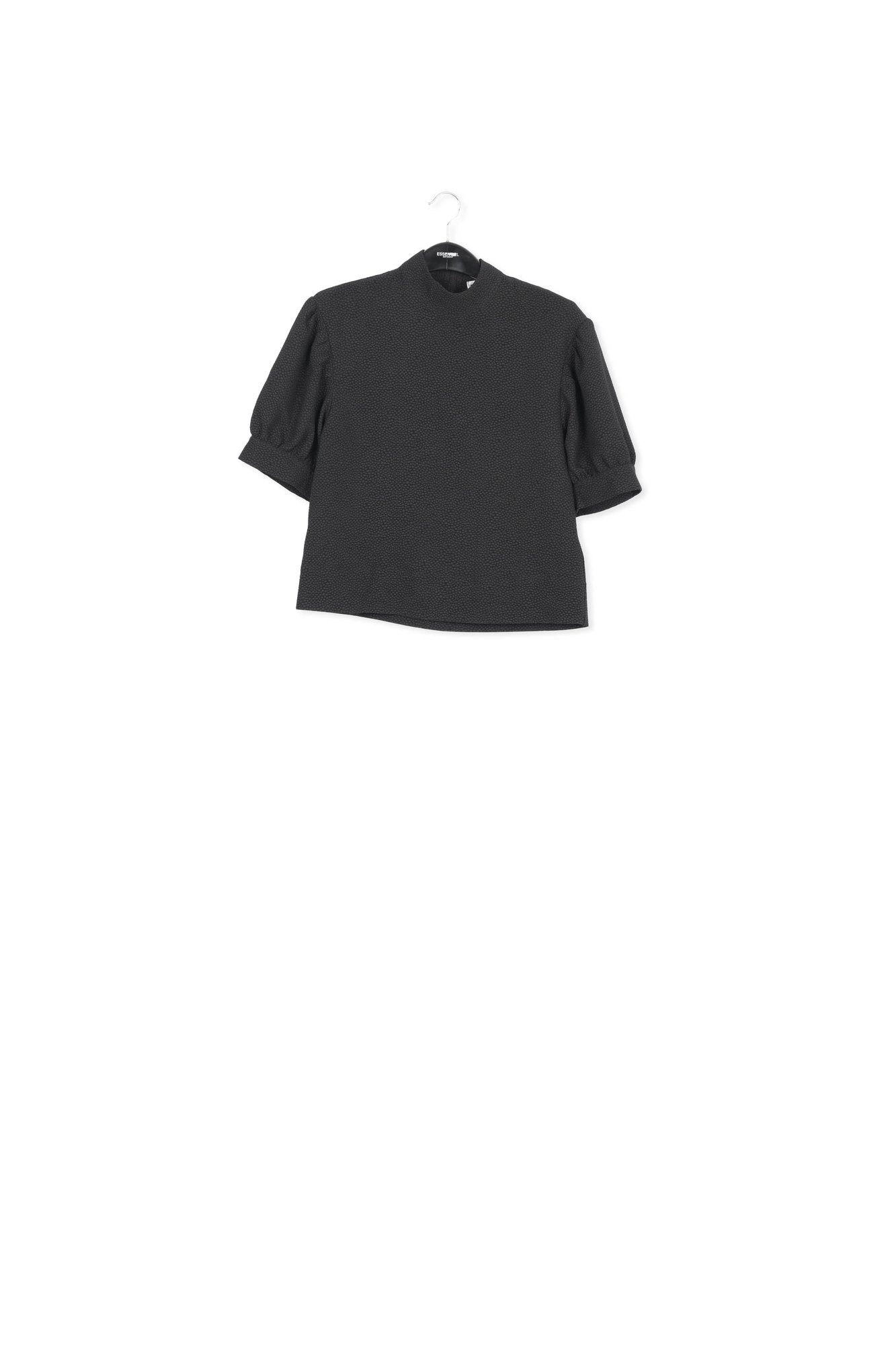 Black top with puffed sleeves RE—SSENTIEL | Essentiel second hand