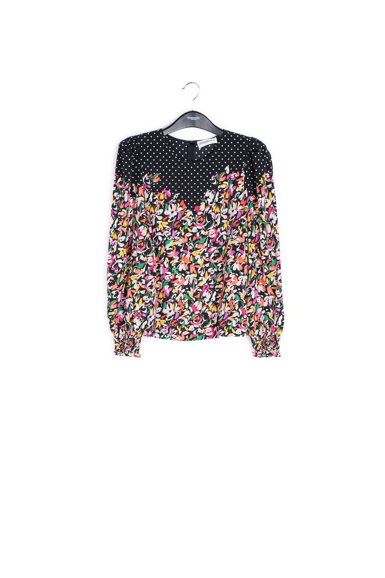 Colorful floral and polka-dot mixed-print top RE—SSENTIEL | Essentiel second hand