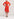 Red polka dot ruffled midi dress Faume - seconde main