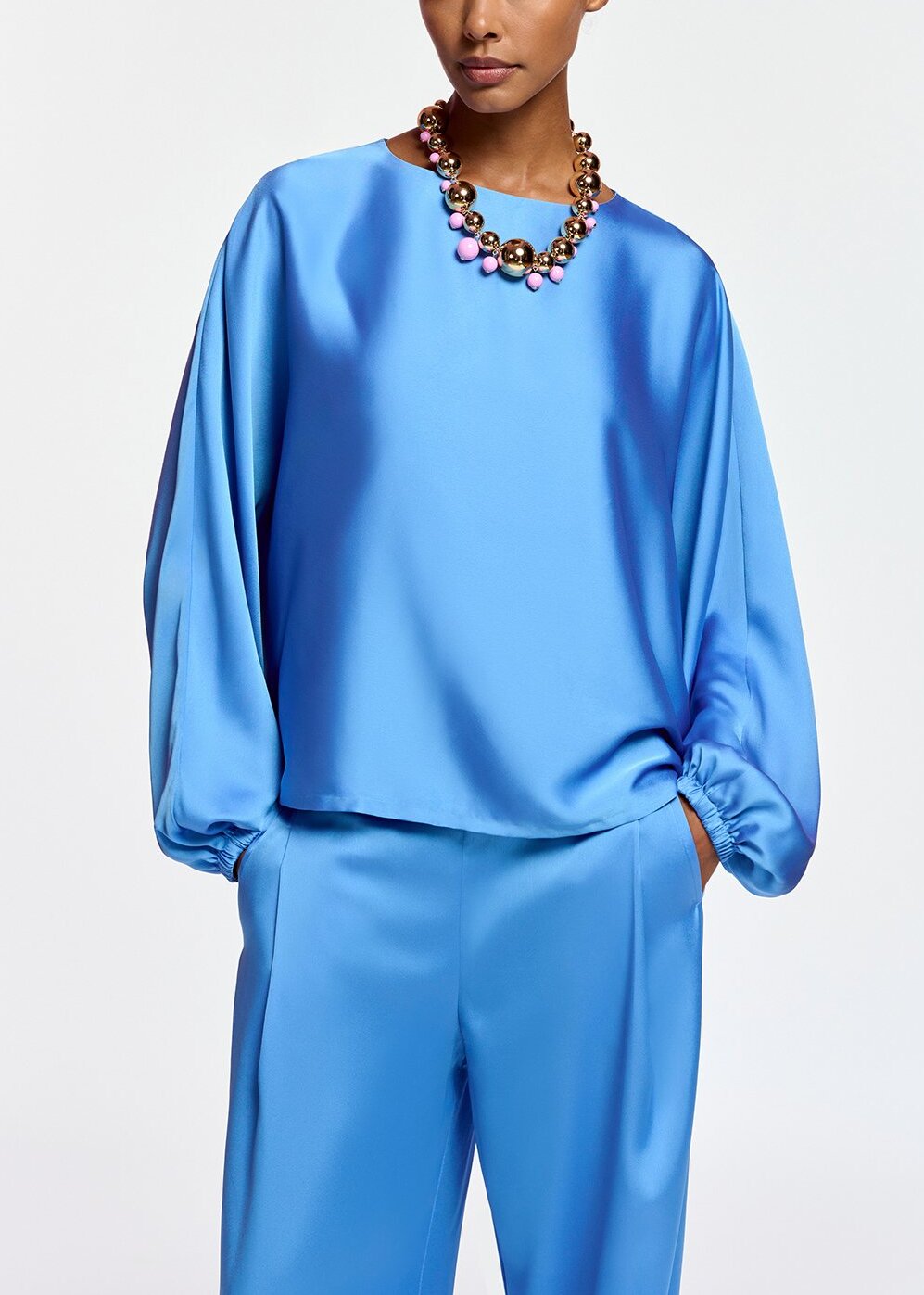 Blue wide-leg pants RE—SSENTIEL | Essentiel second hand